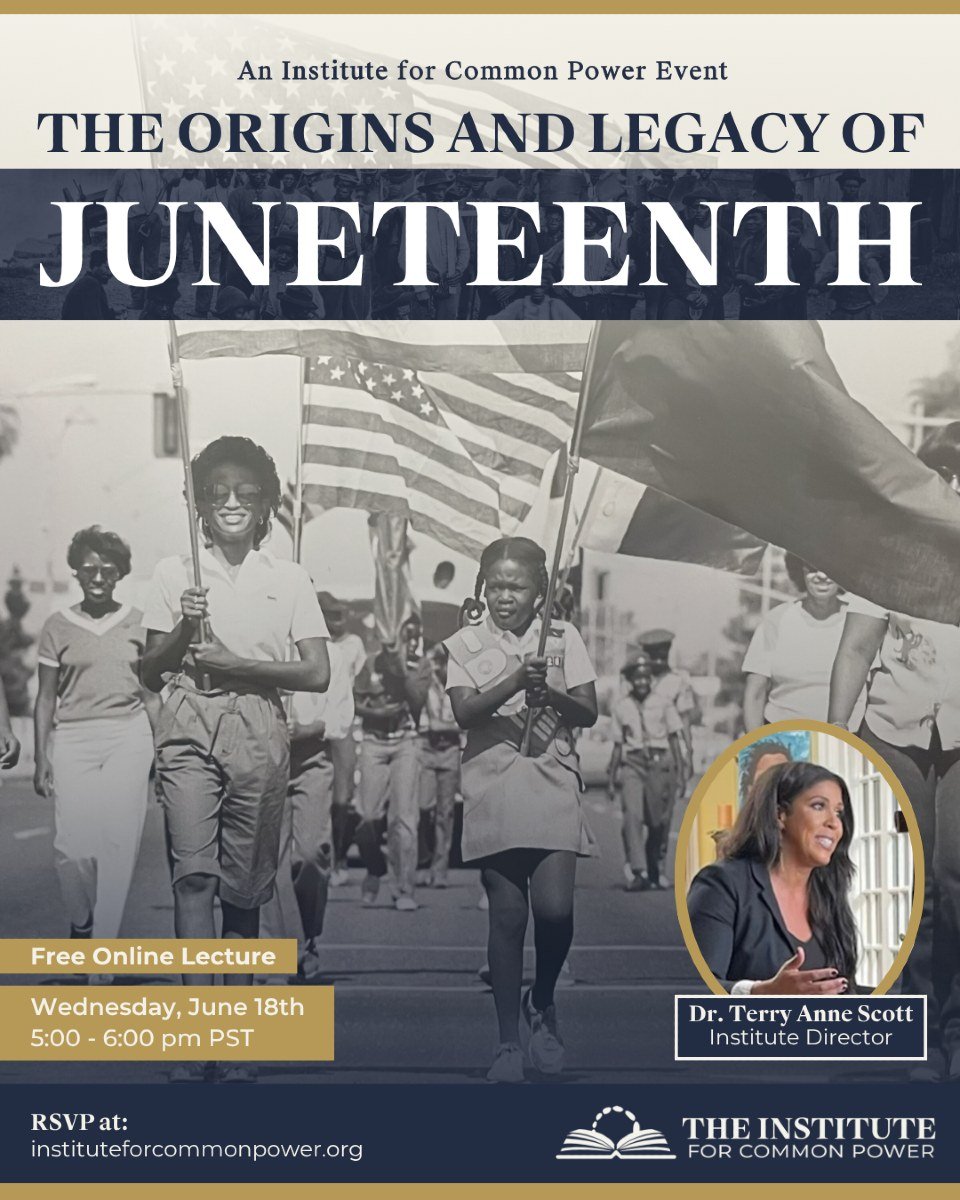 More than two years after the Emancipation Proclamation, Juneteenth marks the day when the last enslaved Black Americans in Galveston Bay, Texas, learned they were free.

In honor of this day of liberation and remembrance, join Institute Director Dr.