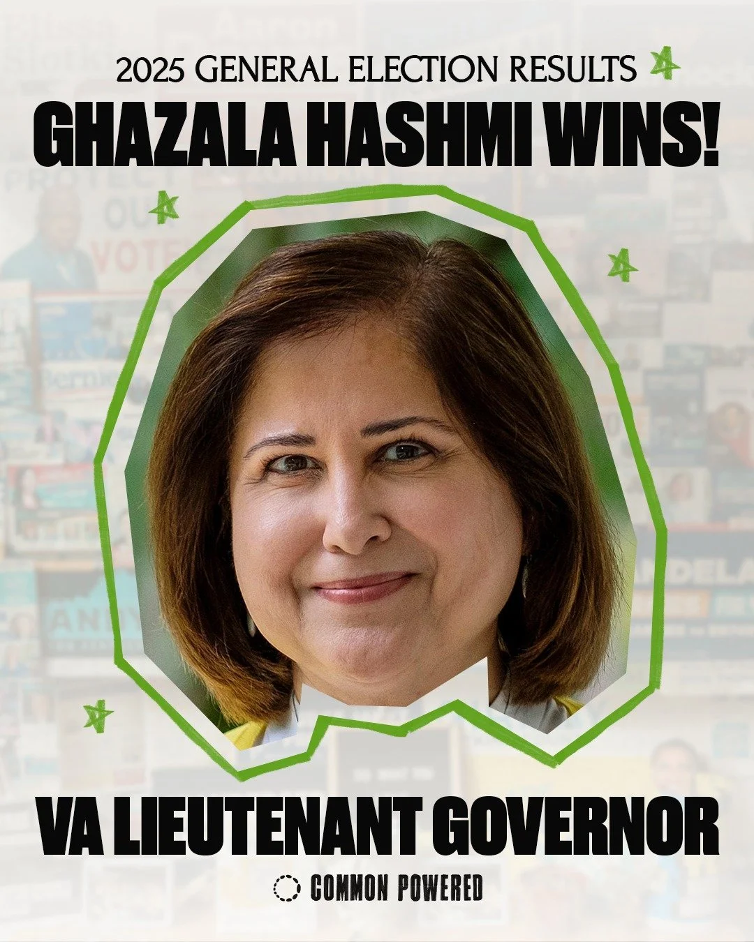 We&rsquo;ve worked with @senatorghazalahashmi campaign since she was running for Virginia State Senator and it&rsquo;s astonishing to see her win VA Lieutenant Governor tonight!

Hard work speaks volumes and Ghazala Hashmi&rsquo;s got it 🔥
