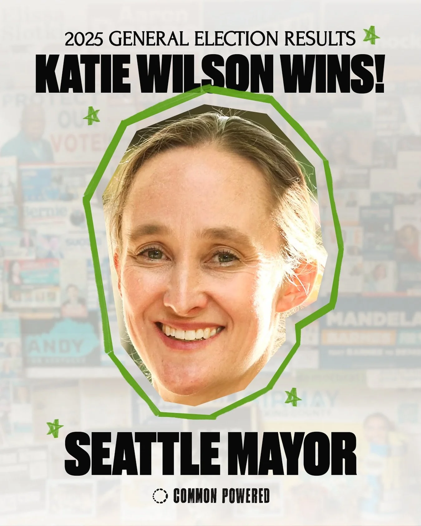 It finally happened ya&rsquo;ll! Katie Wilson has been elected Seattle&rsquo;s next Mayor! 🎉🎉🎉

Wilson built a grassroots campaign with a focus on making Seattle affordable for all! We&rsquo;ve been supporting and celebrating progressive wins nati