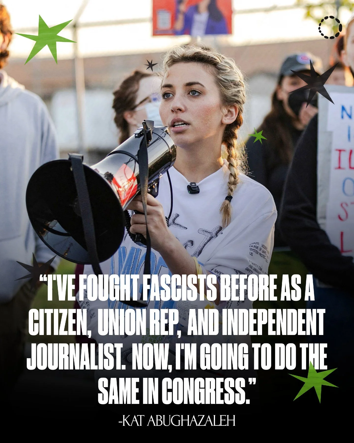 Voices like this don&rsquo;t exist in isolation. @kabughazaleh represents a generation unwilling to accept silence, and her work has consistently challenged the systems that rely on complacency.

Team Illinois will be door-knocking for Kat Abughazale