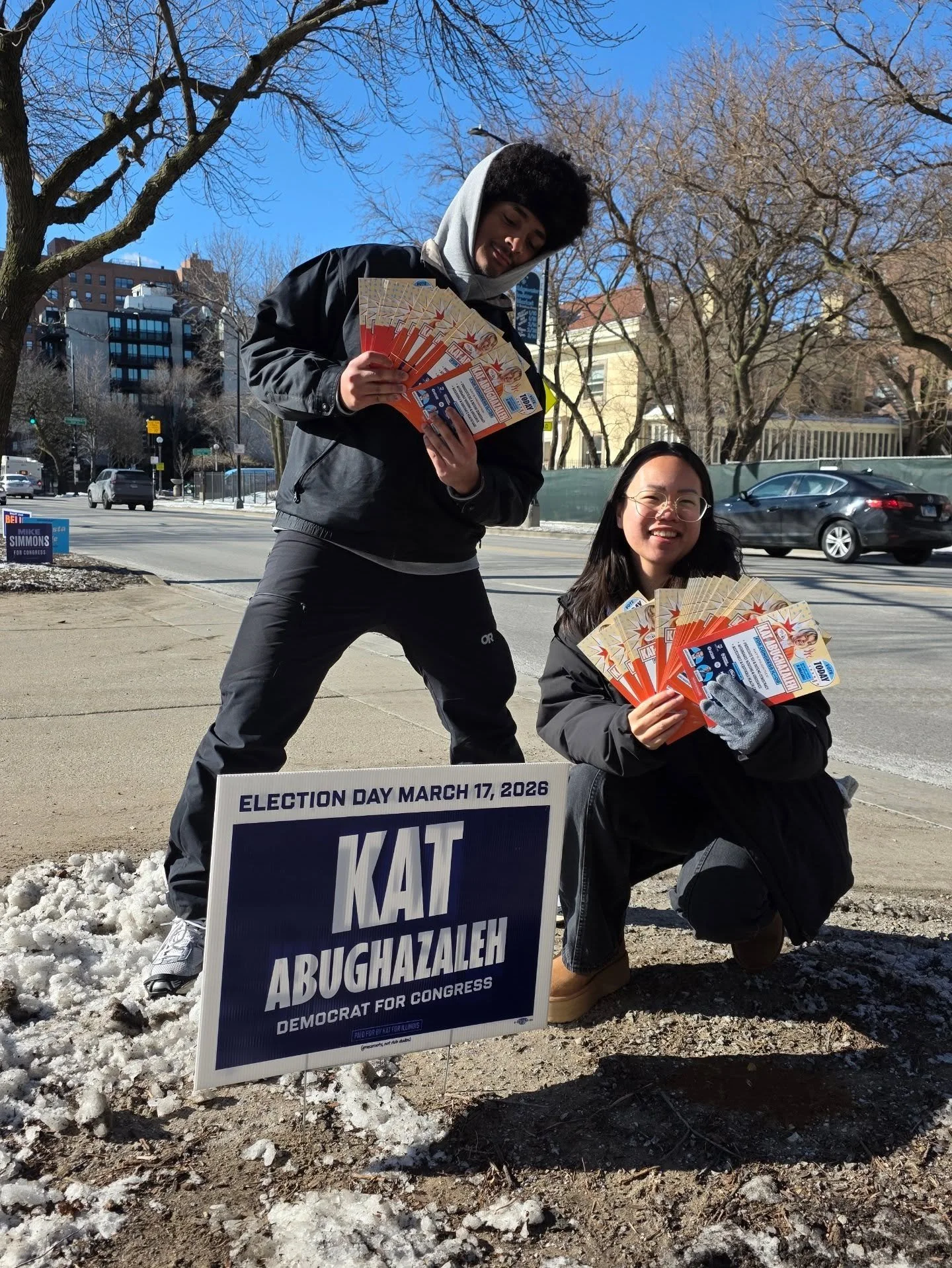 Illinois, its Election Day! 

We'll be knocking on doors for @kabughazaleh till polls close!