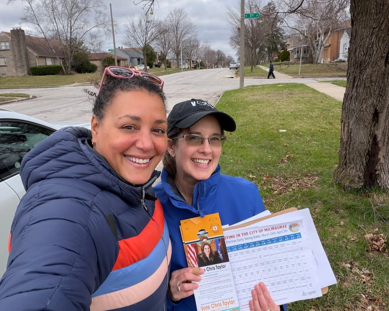 It&rsquo;s election day in Wisconsin, so ya&rsquo;ll know we&rsquo;re talking to voters till polls close! 

Our volunteers are across Milwaukee doorknocking for Judge @chrisforjustice in the Wisconsin Supreme Court race. 

Let&rsquo;s give them some 