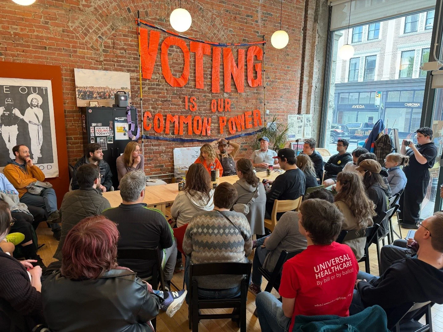 Thank you to everyone who came by our pop-up to meet @kabughazaleh and get a preview to what we&rsquo;re building.

What started as a short notice event, turned into an open conversation on how progressive campaigns can grow into something more, and 