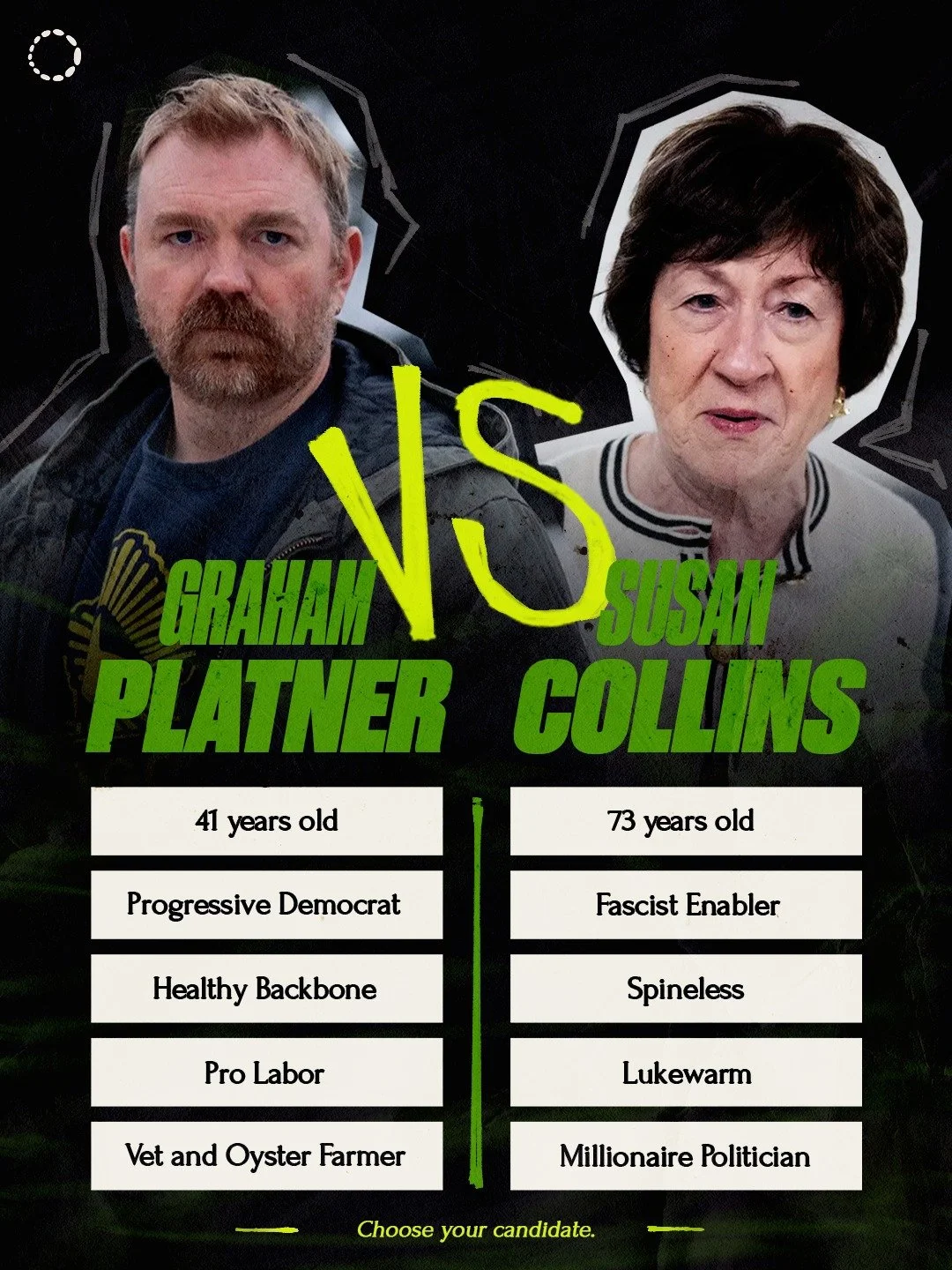 We know who we&rsquo;re showing up for. A candidate like @&zwnj;grahamformaine puts people over profit every time.

Well be door-knocking for @&zwnj;grahamformaine in Maine, May 15th - 20th - Join us!