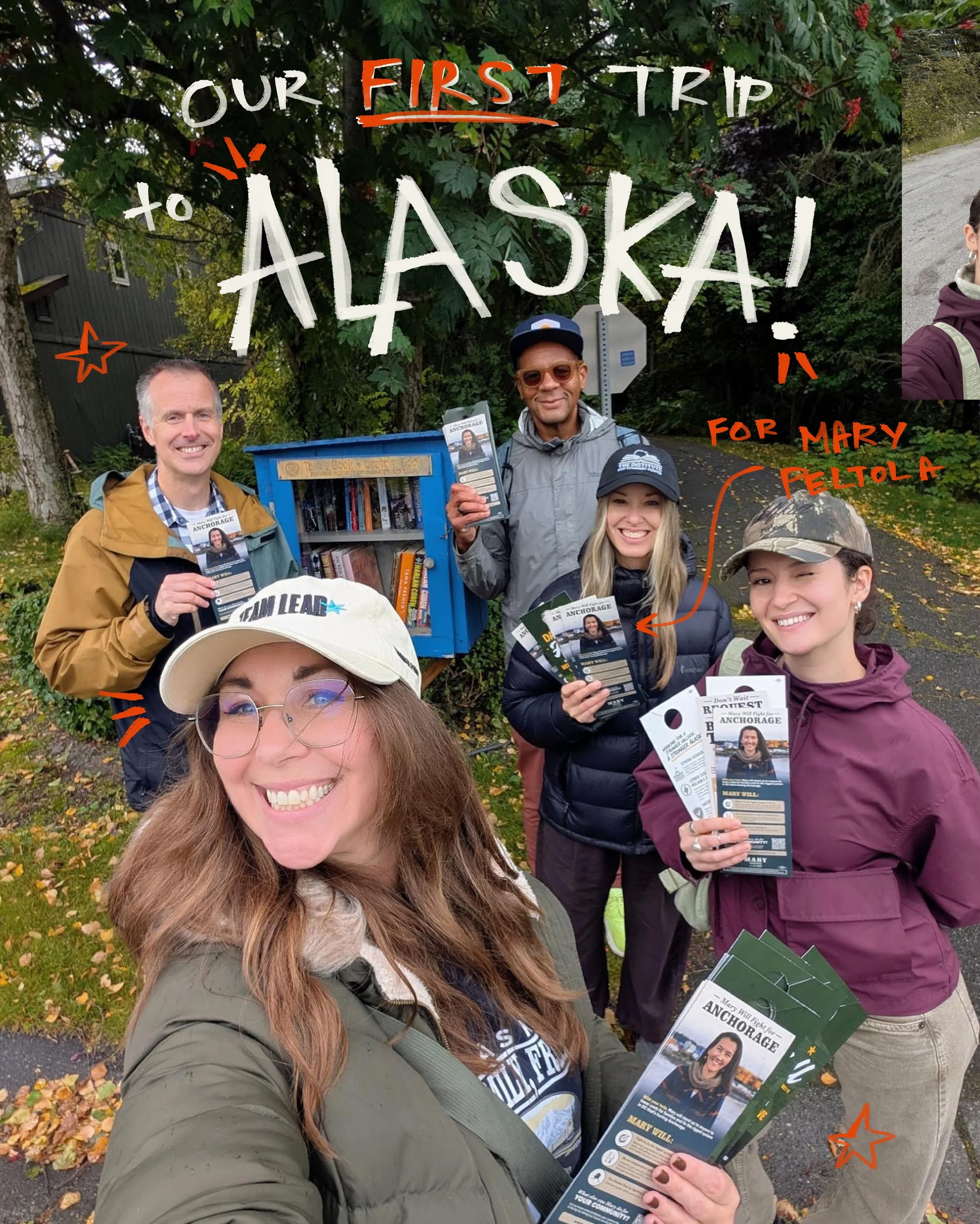 While our volunteers head back home, here are some pics of the hard work they did in Anchorage, Alaska this weekend!

Can you imagine this was our FIRST trip to Alaska?! In just three days, our volunteers knocked on over 3,000 doors for  @marypeltola