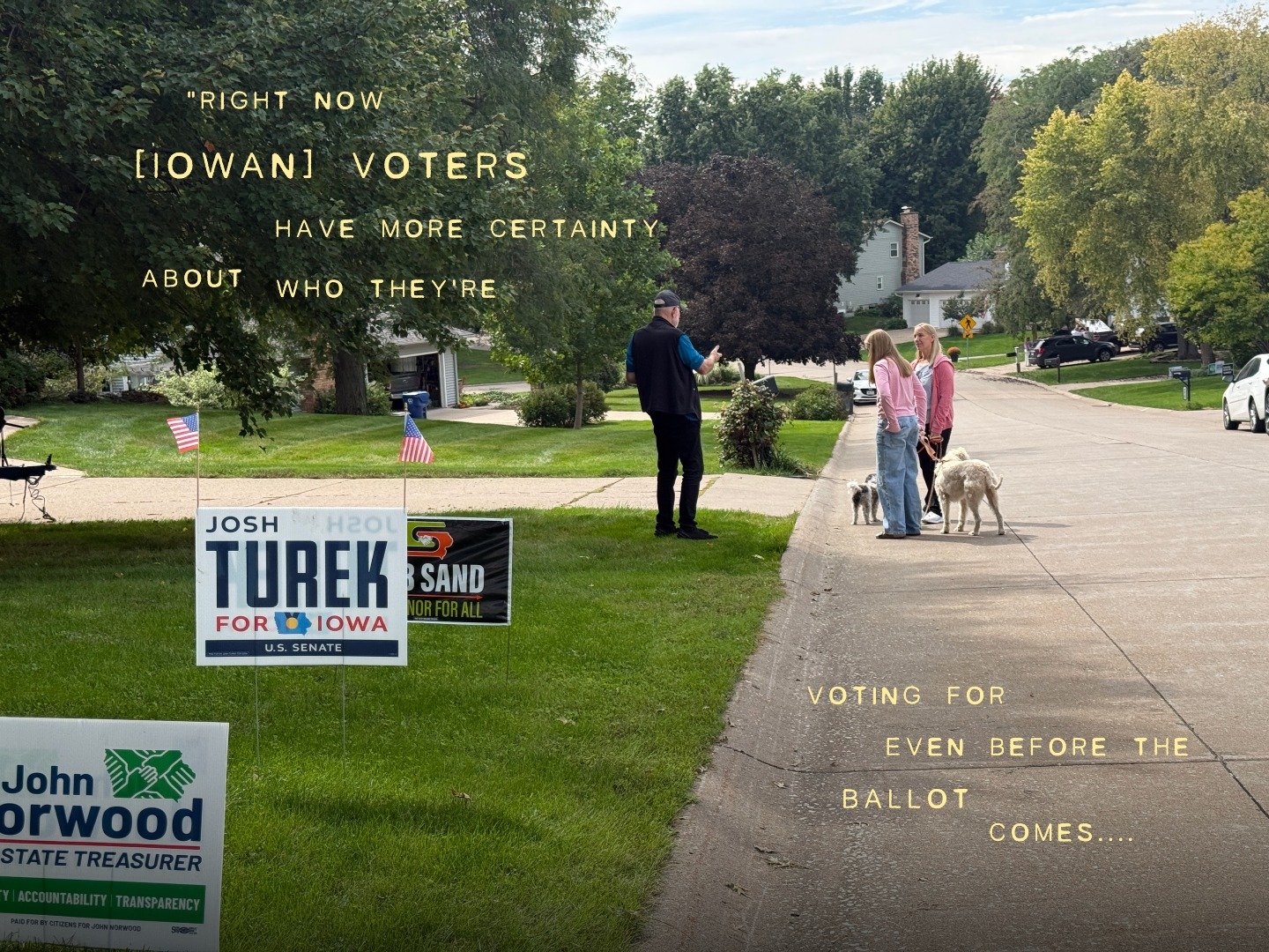 The question for Iowa now is: can a Democratic nominee win back this used-to-be swing state? This week we were out in Davenport talking with voters about @robsandia and @joshturek4iowa.

Team Iowa is currently at 853 doors and counting!

Iowa voters 