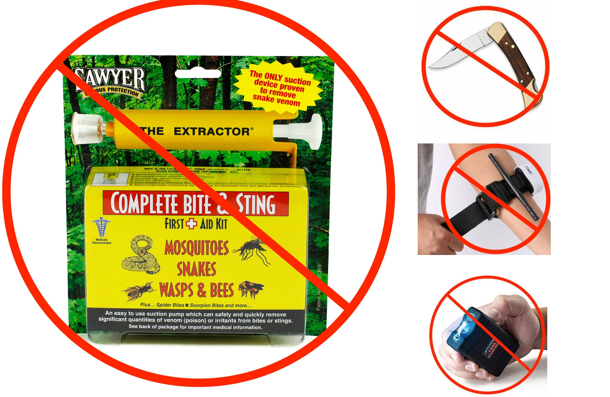 All of these things are bad for snakebites and should be avoided!