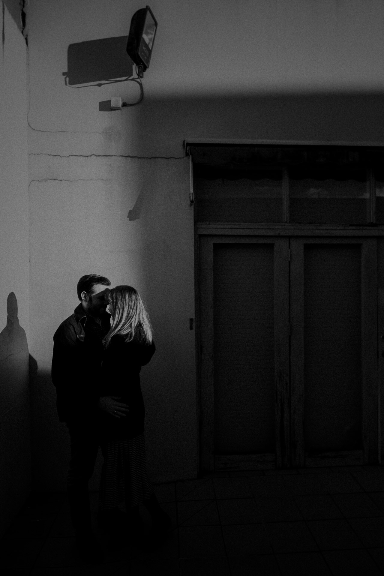 A couple take creative engagement photos before their wedding in the Blue Mountains
