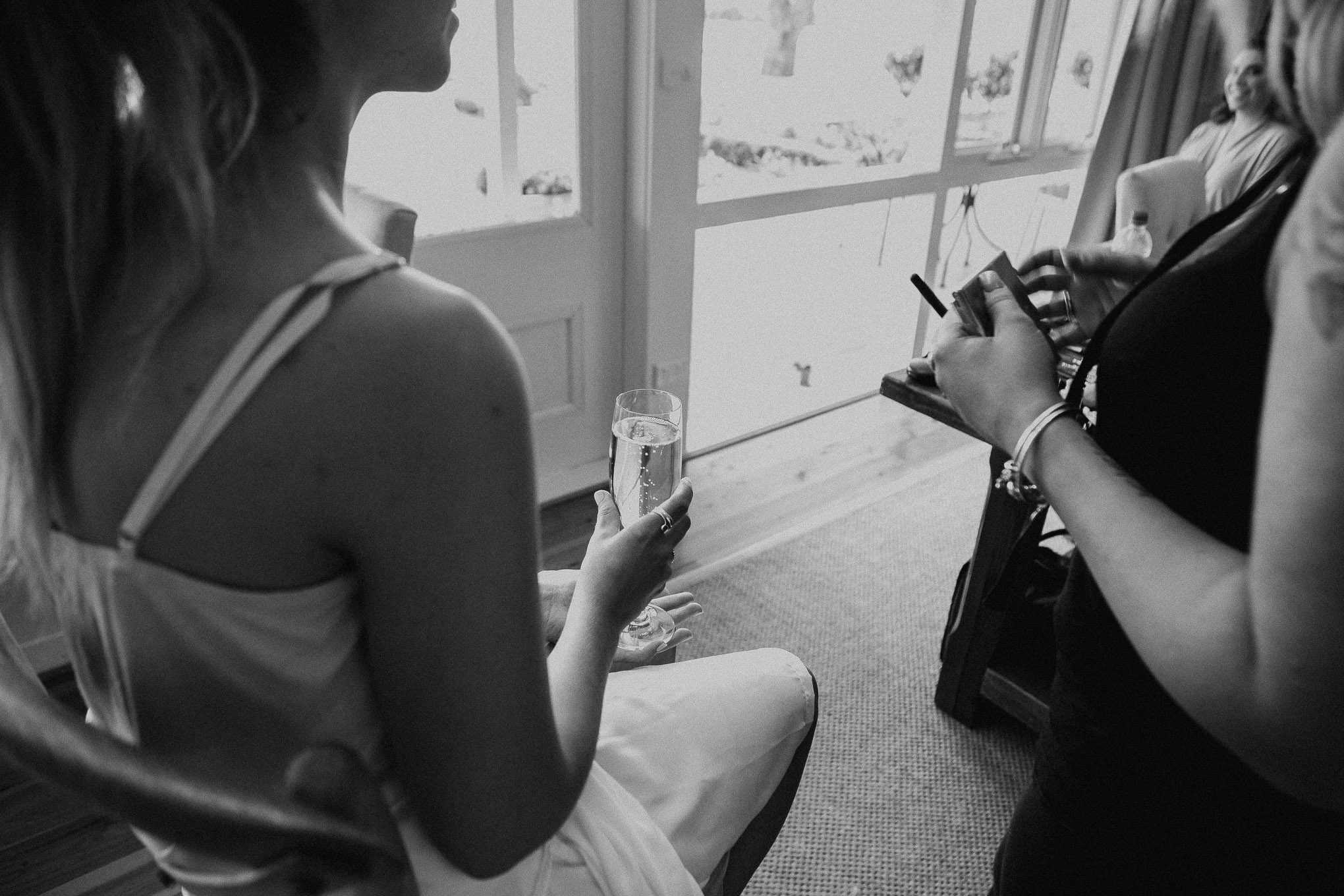 A bride getting ready at Waldara Farm
