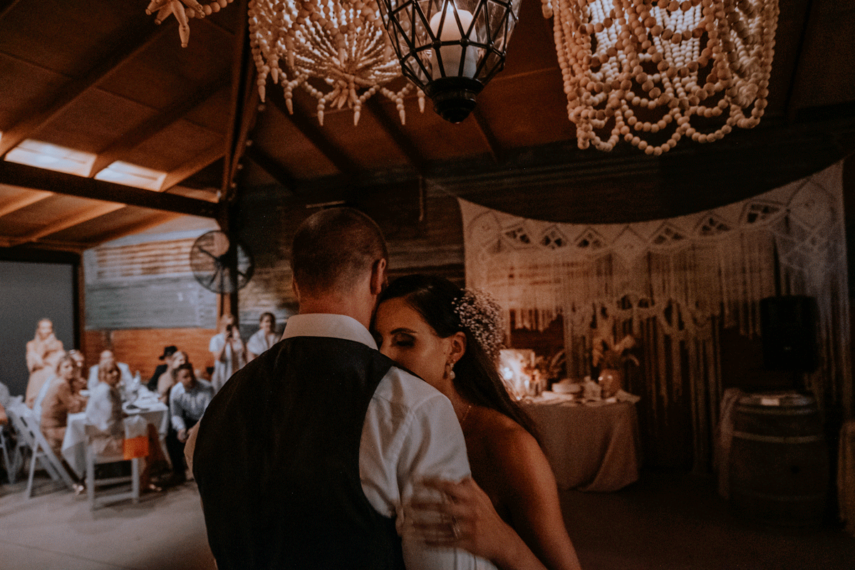 Bride & Groom's first dance during their wedding reception