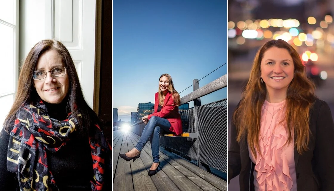 Klementina Österberg, VD GU Ventures, Linnéa Lindau, VD Chalmers Ventures och Eva-Lena Albihn, ordförande i Brewhouse intervjuas