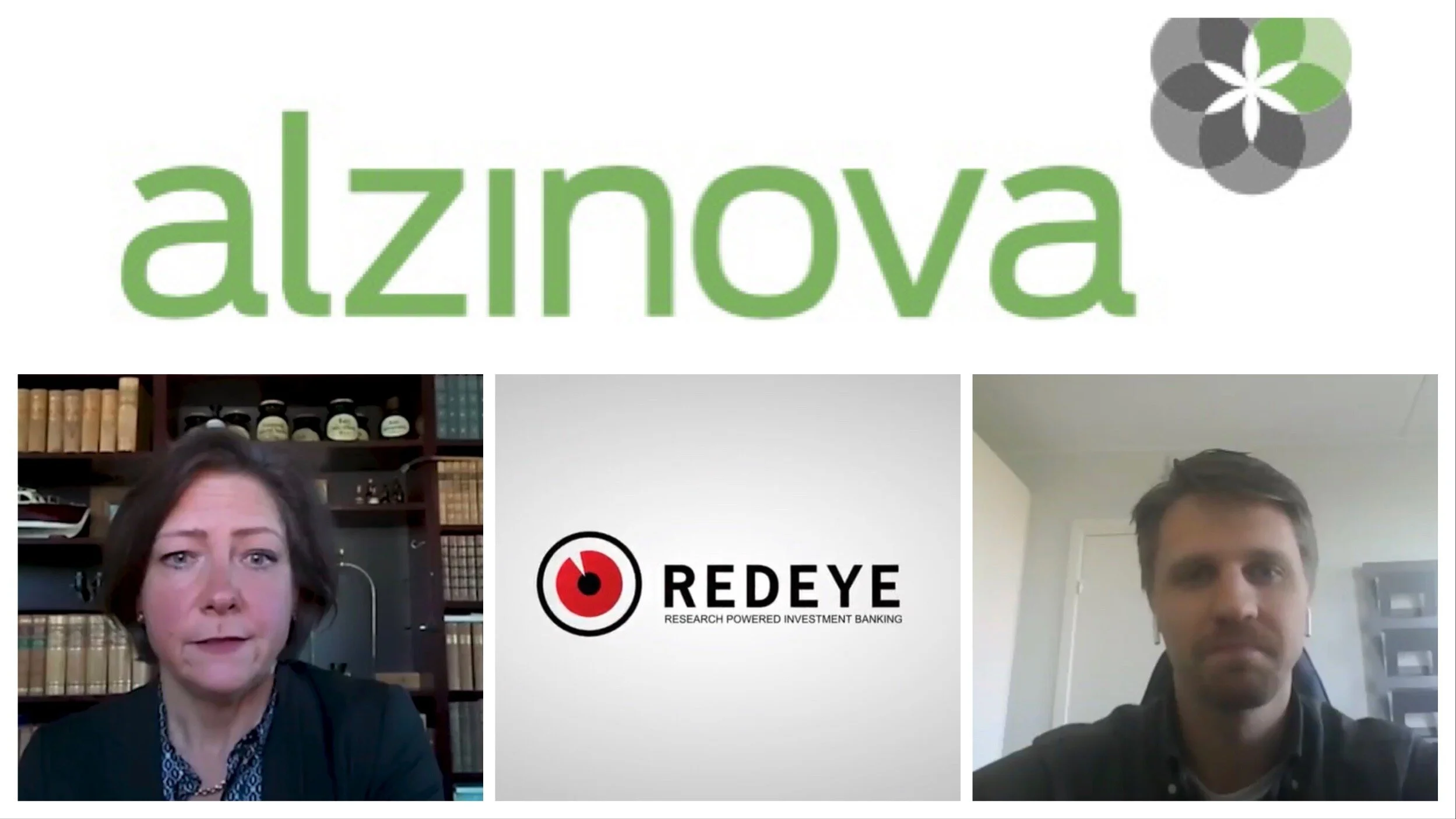 Anders Hedlund, life science analytiker på REDEYE intervjuar Alzinovas VD Kristina Torfgård