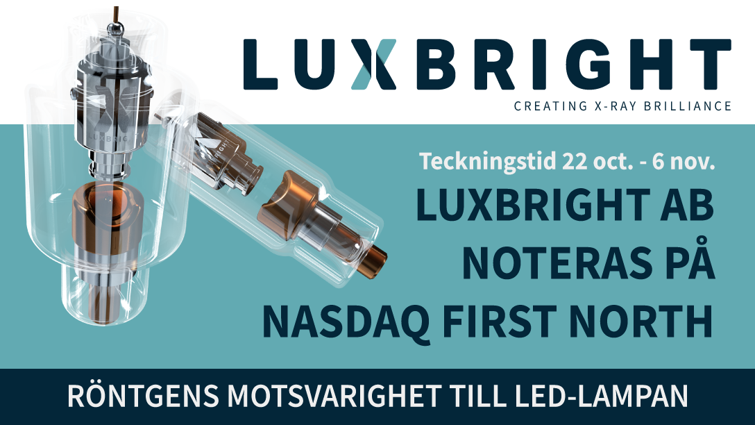 Luxbright offentliggör investeringserbjudande och notering på Nasdaq First North Growth Market, samt offentliggör prospekt
