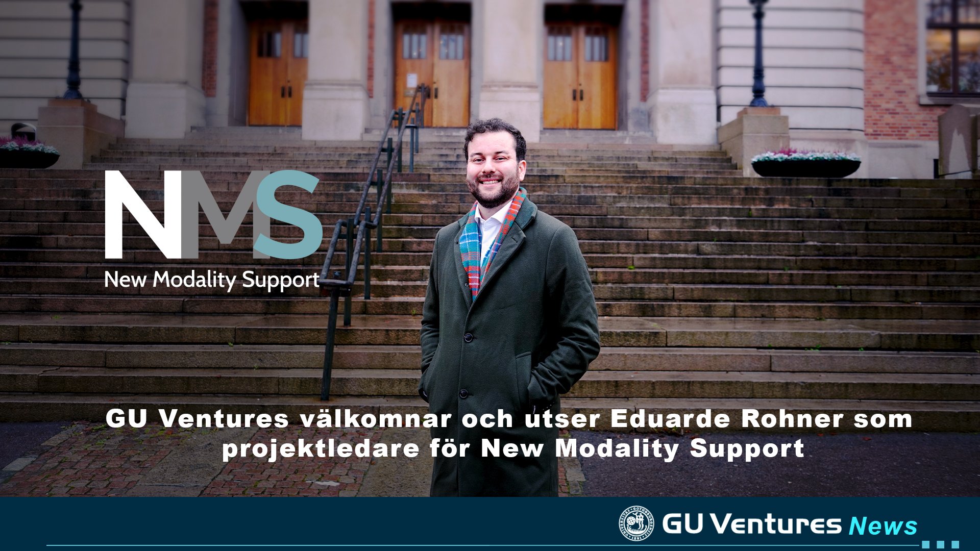 GU Ventures välkomnar och utser Eduarde Rohner som projektledare för New Modality Support