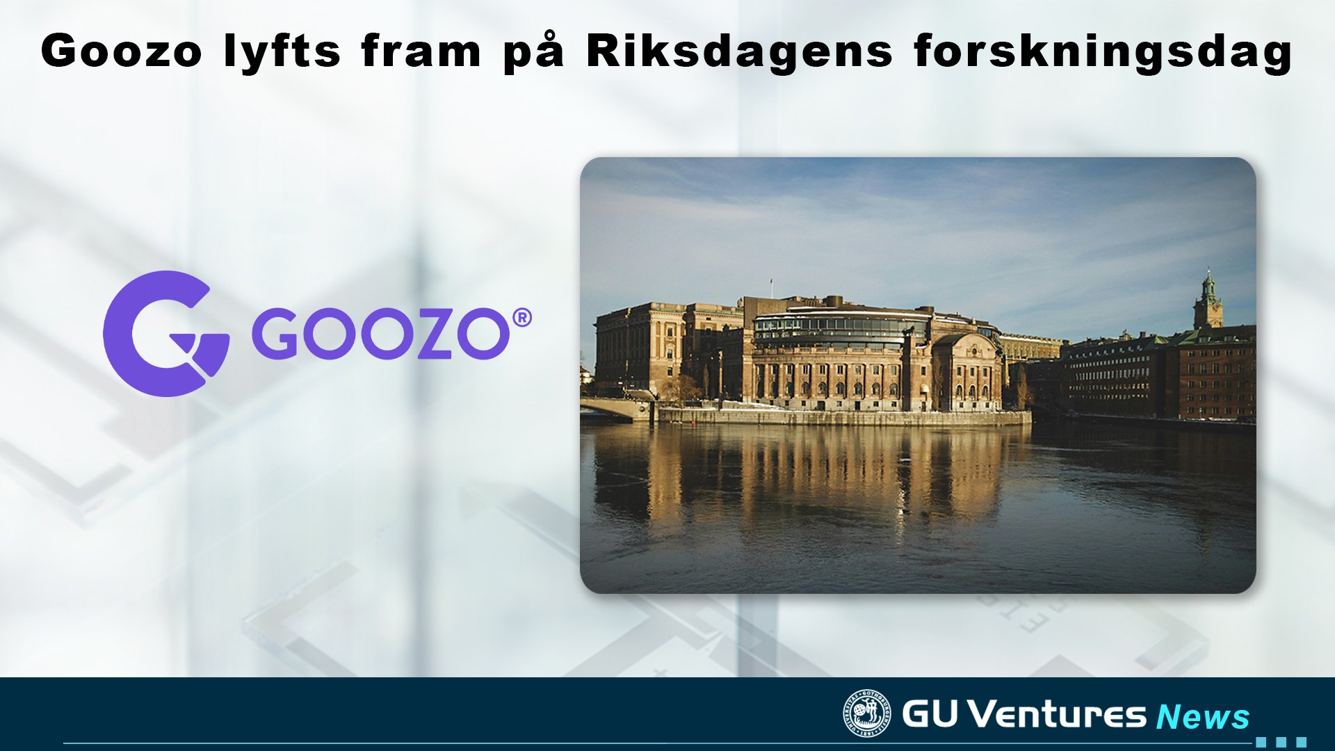 Goozo lyfts fram på Riksdagens forskningsdag