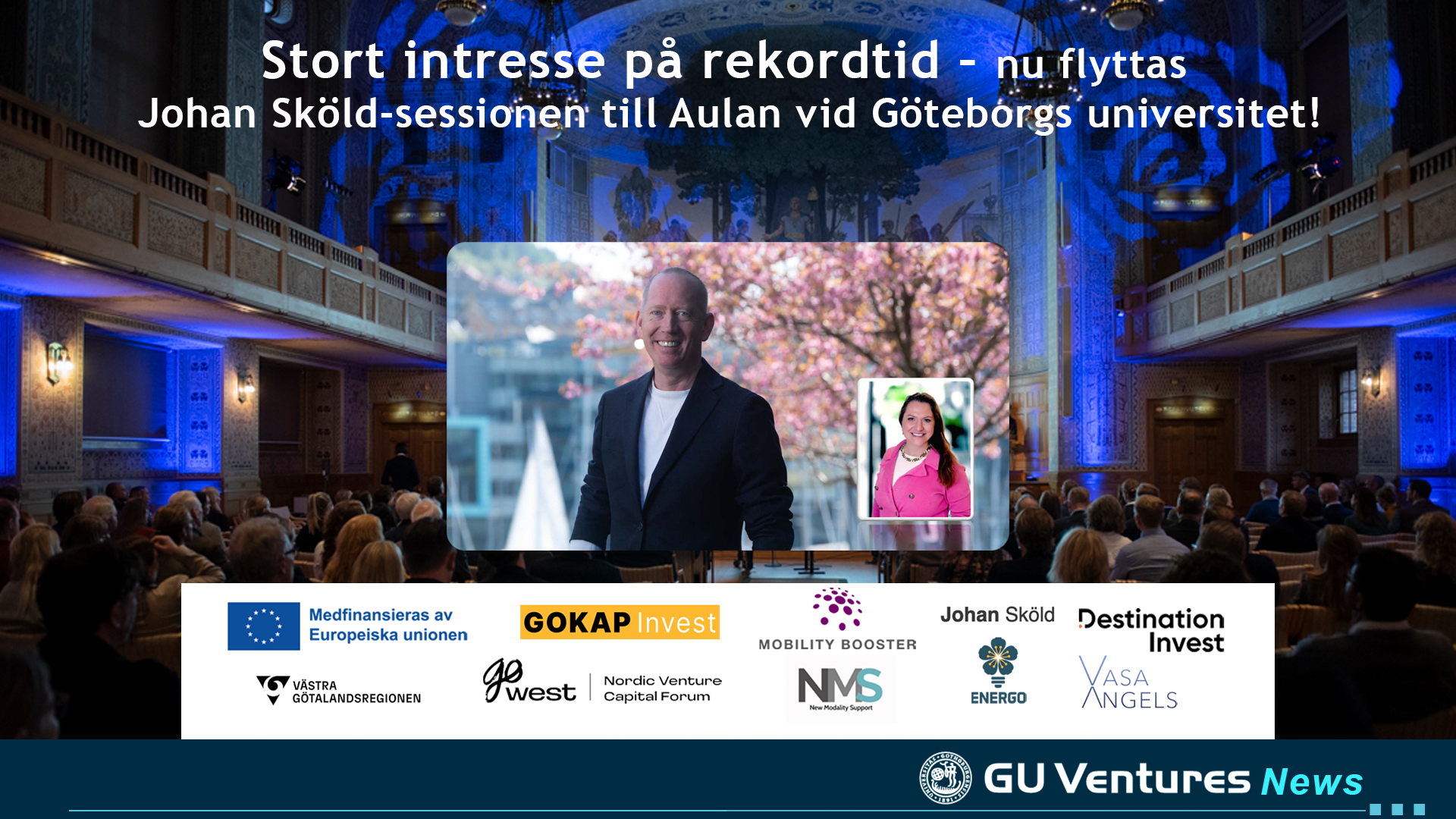 Stort intresse på rekordtid – nu flyttas Johan Sköld-sessionen till Aulan vid Göteborgs universitet!