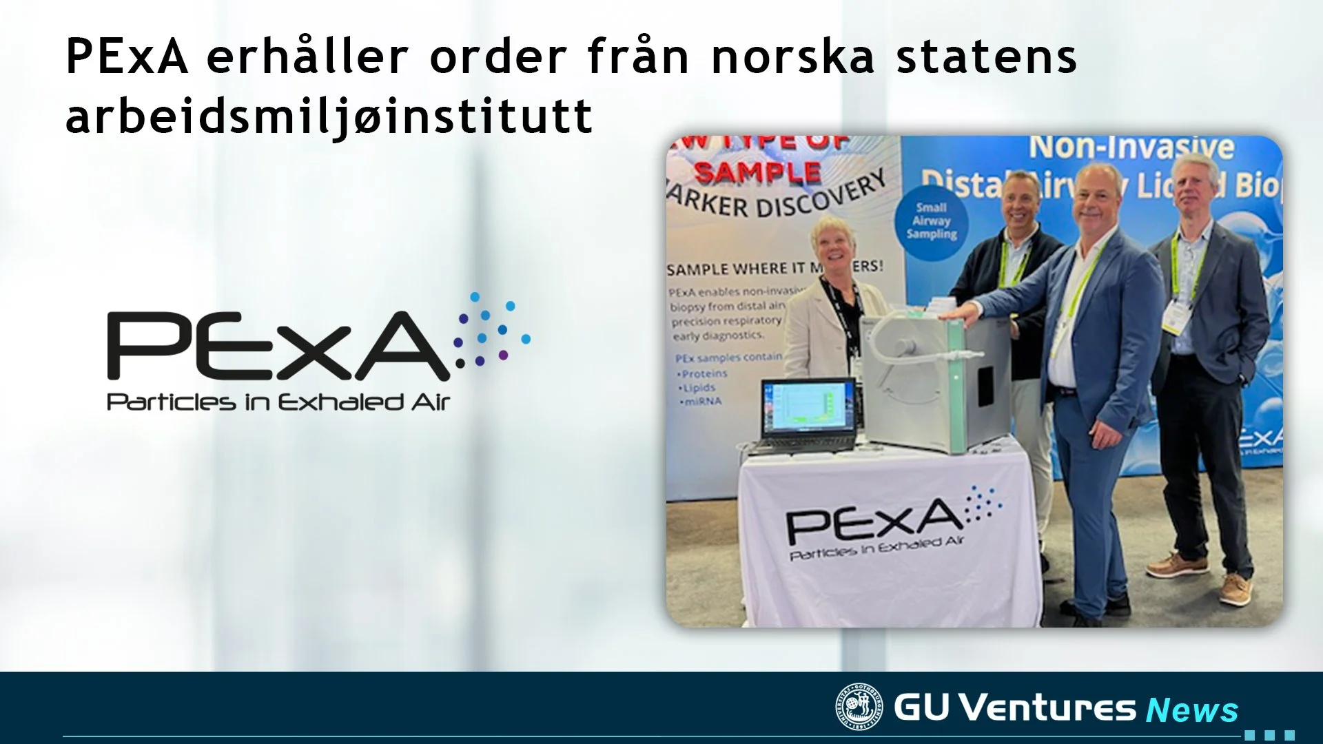 PExA erhåller order från norska statens arbeidsmiljøinstitutt