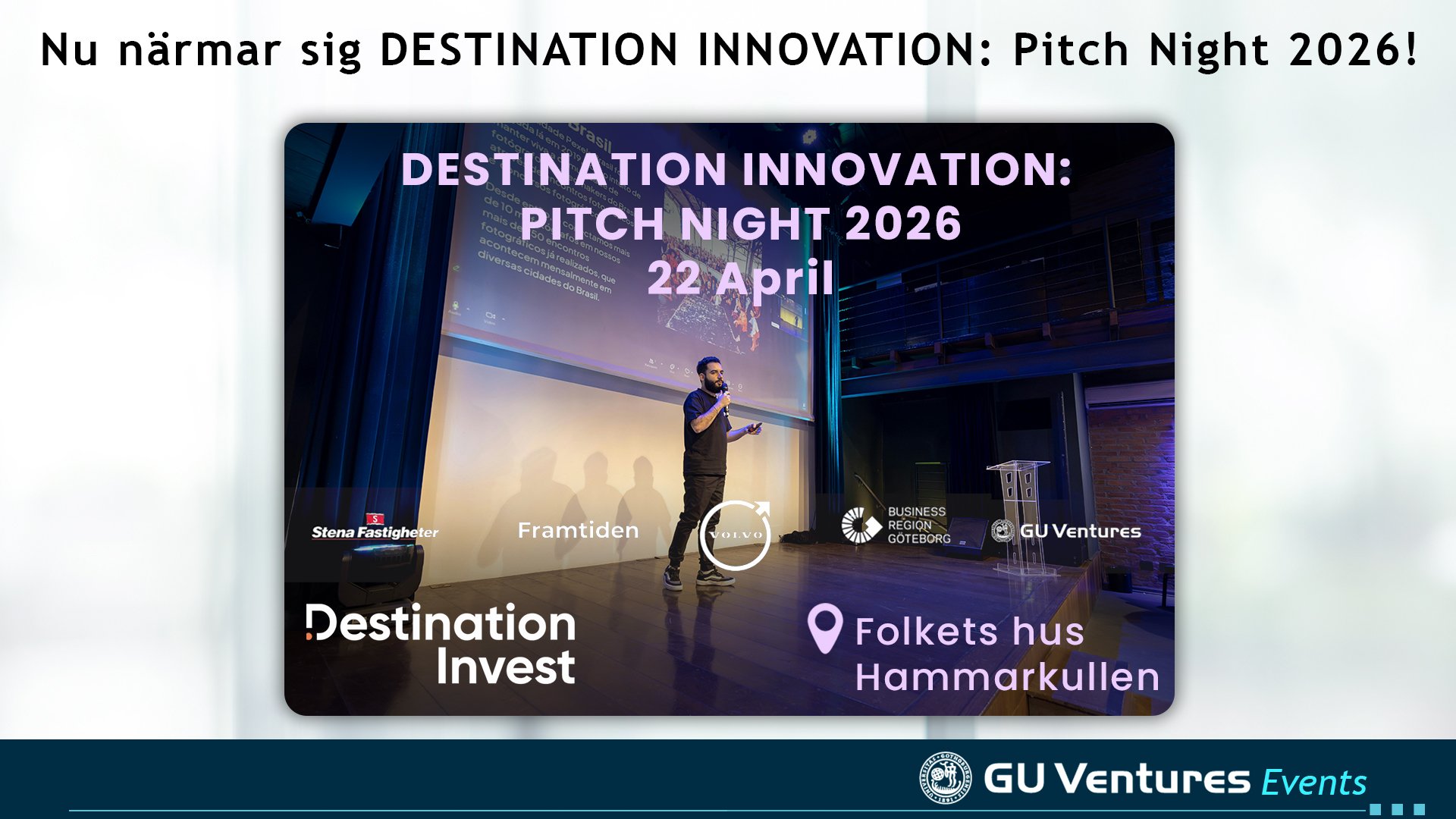 Destination Invest: nu närmar sig DESTINATION INNOVATION: Pitch Night 2026!