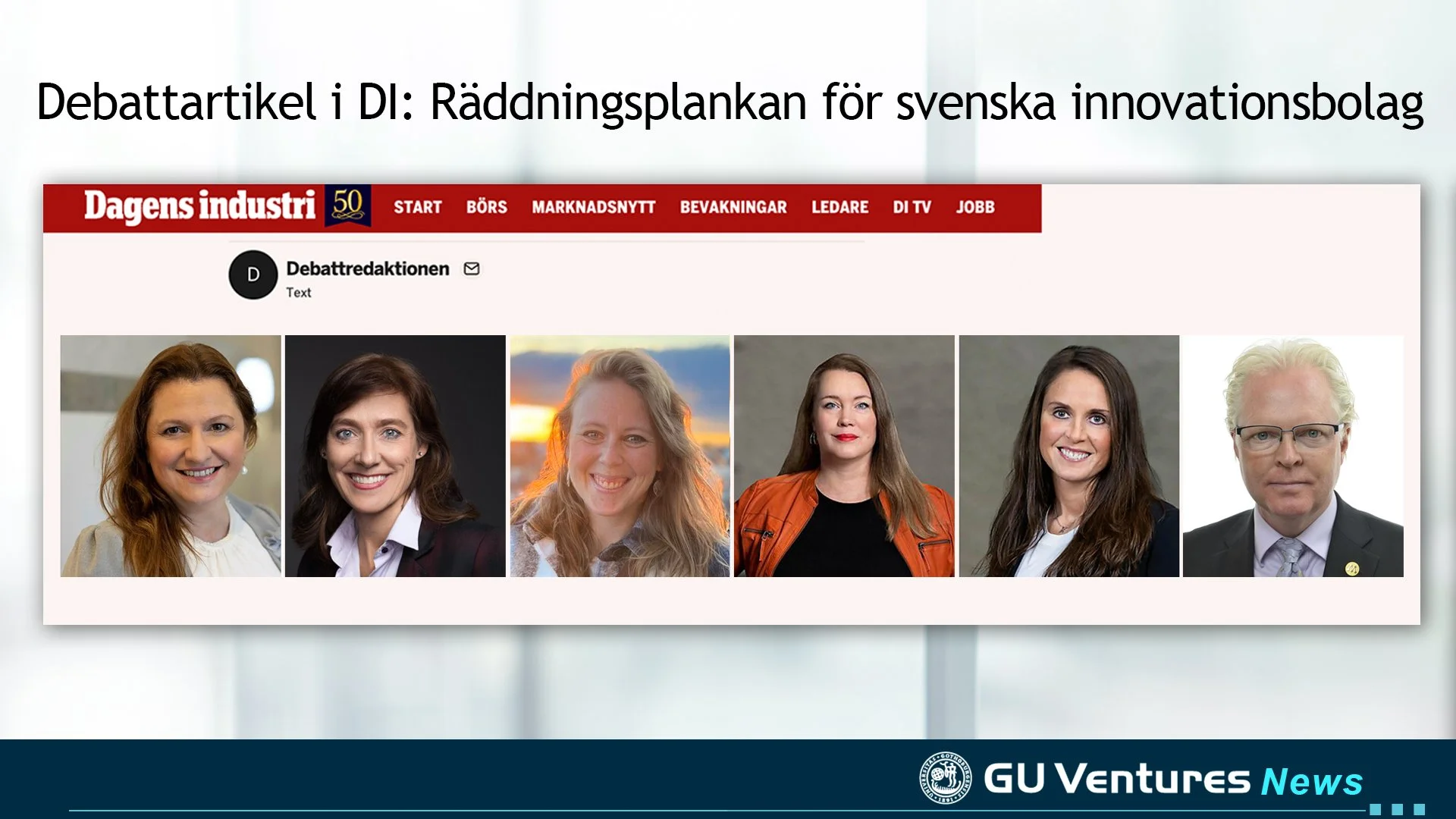 Debattartikel i DI: Räddningsplankan för svenska innovationsbolag