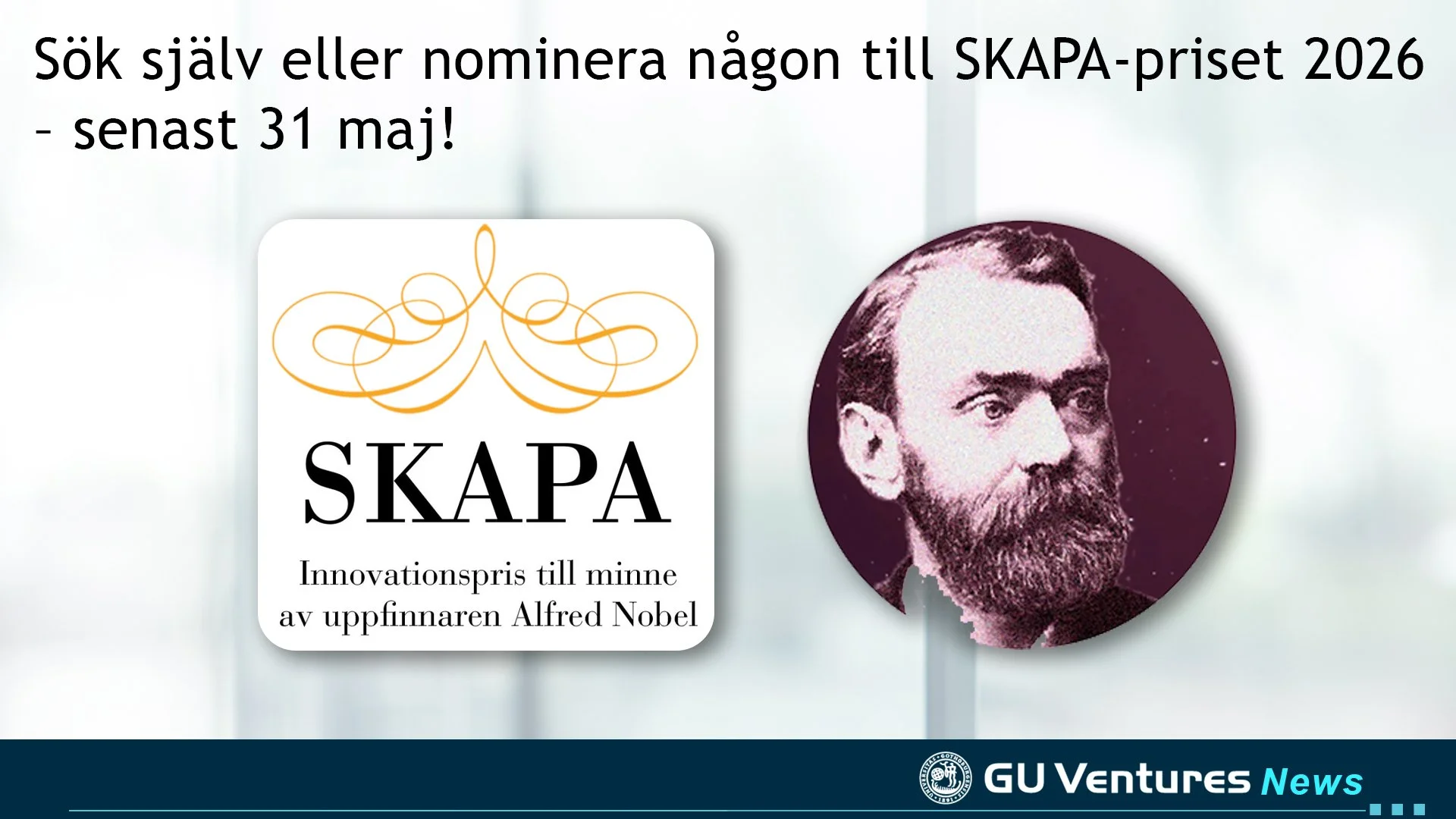 Sök själv eller nominera någon till SKAPA-priset 2026 – senast 31 maj!