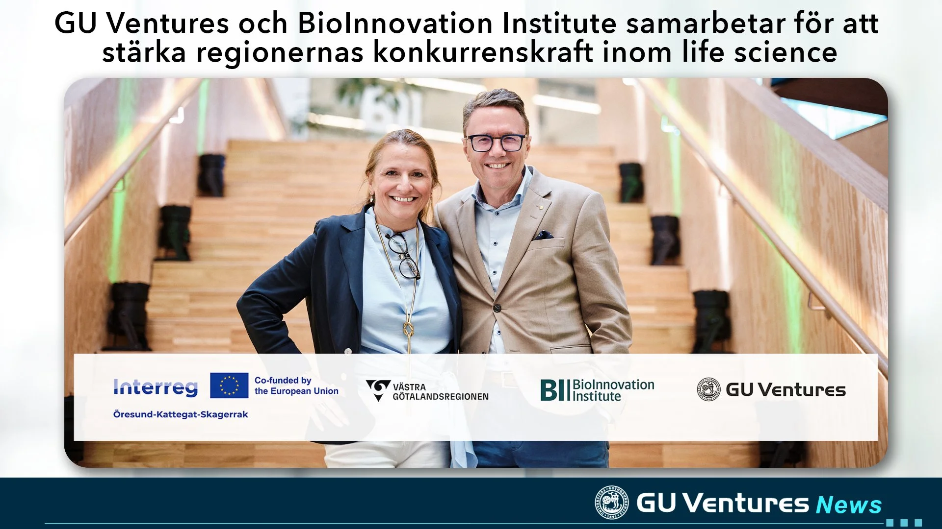 GU Ventures och BioInnovation Institute samarbetar för att stärka regionernas konkurrenskraft inom life science
