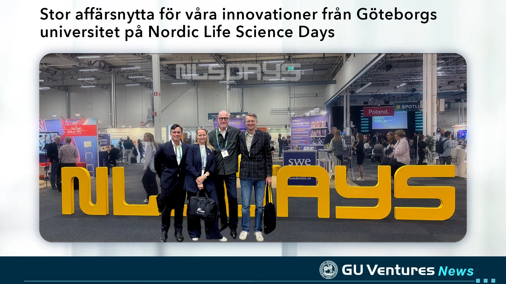 Stor affärsnytta för våra innovationer från Göteborgs universitet på Nordic Life Science Days
