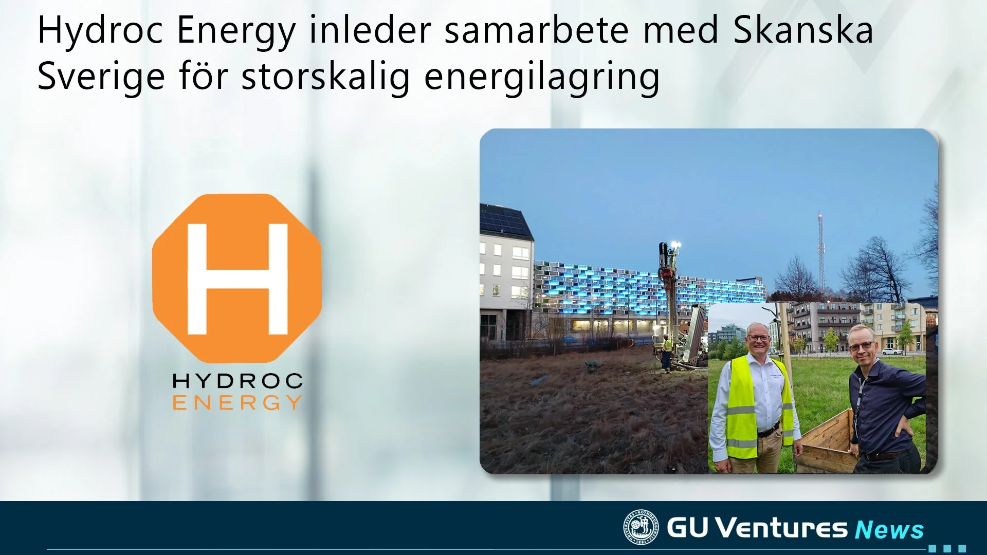 Hydroc Energy inleder samarbete med Skanska Sverige för storskalig energilagring