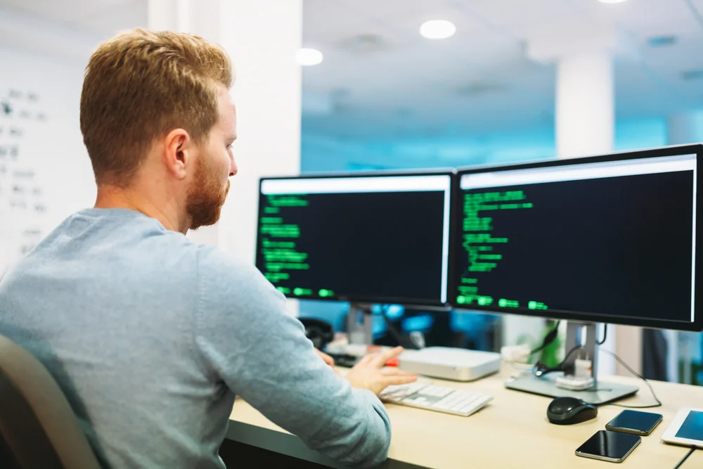 A software engineer working on some superyacht software