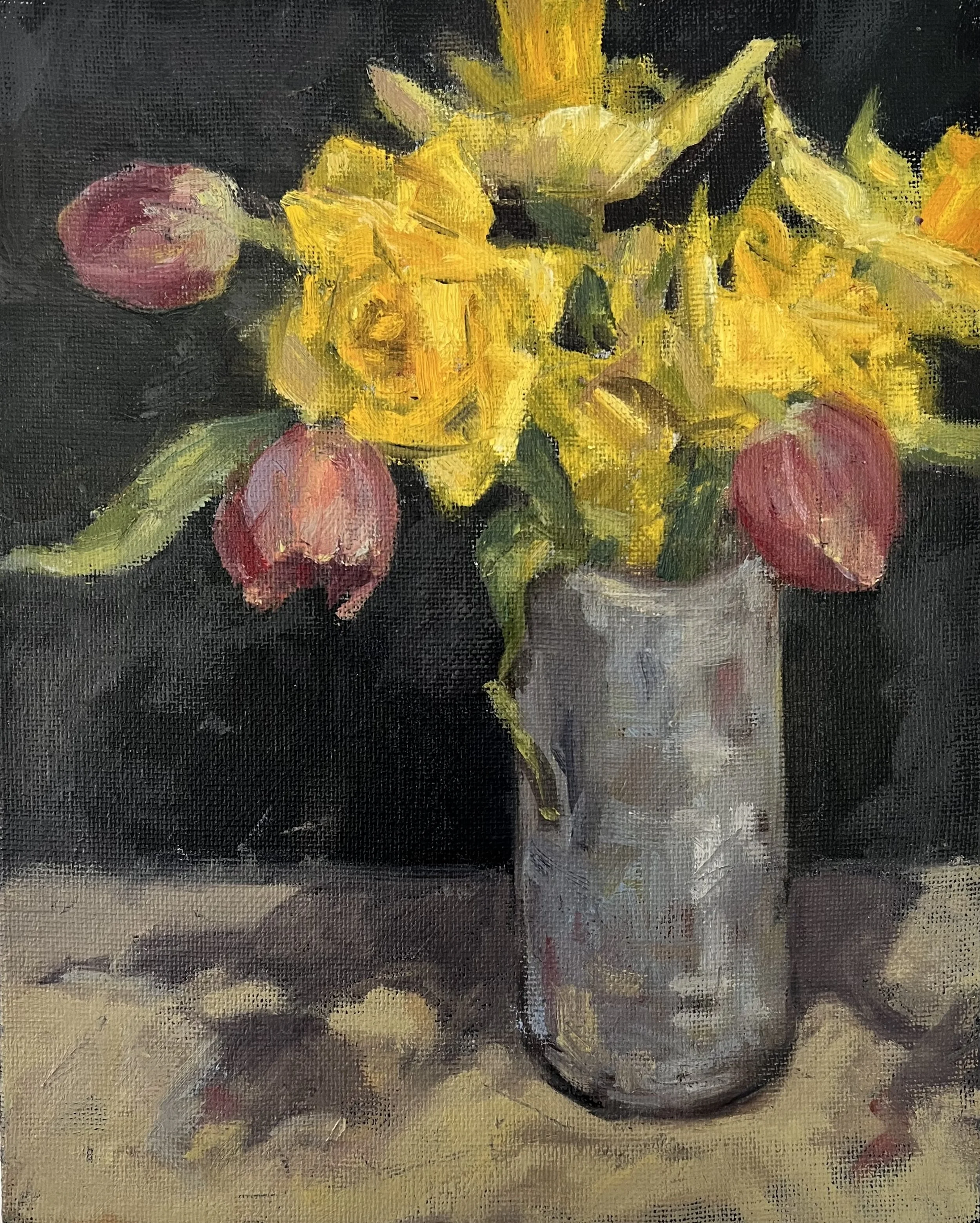 Daffodils and Tulips 20x25cm