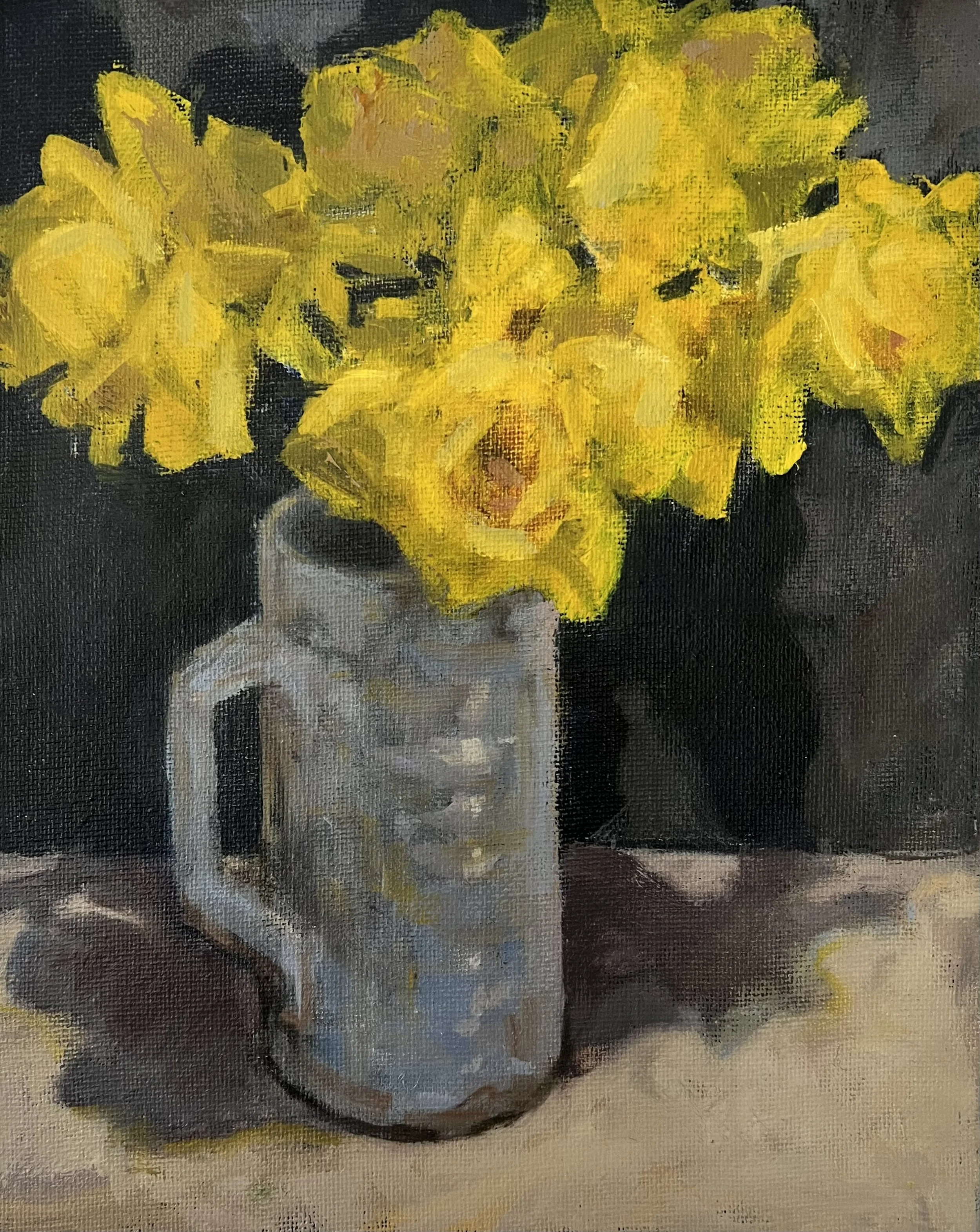 Daffodils in the Studio 20x25cm