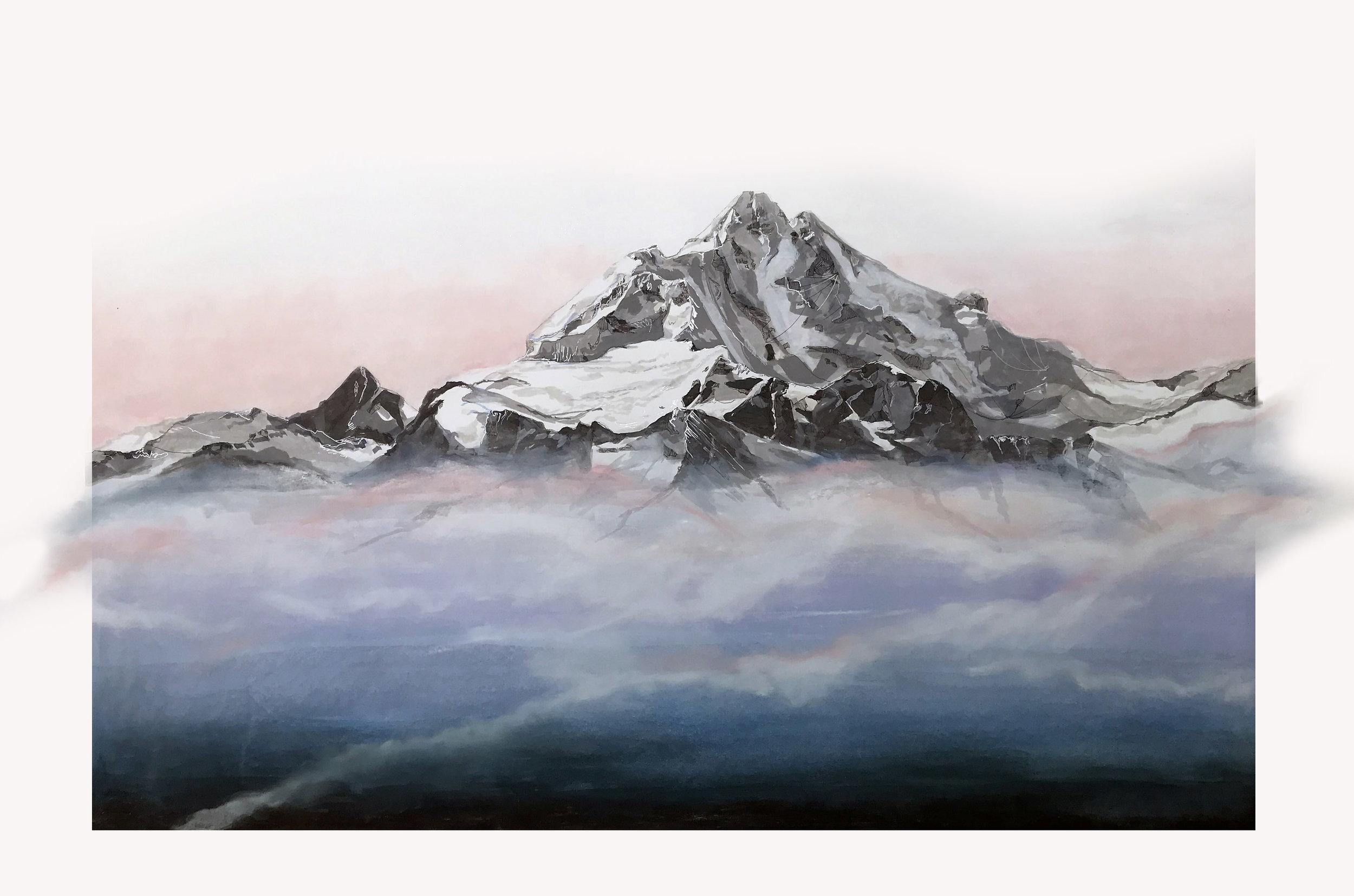 Huantsan, Peru, Pen, Painter Marker and Pastel on Paper, 1.5m x 1m, FRAMED £2400.jpg