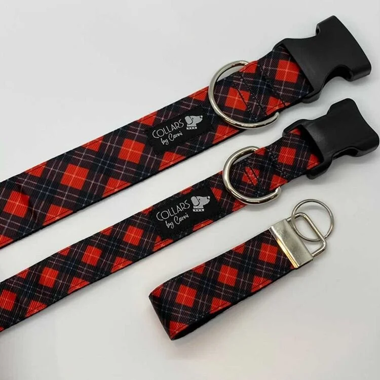 Dog Collar with matching Key Fob Collars by Carrie