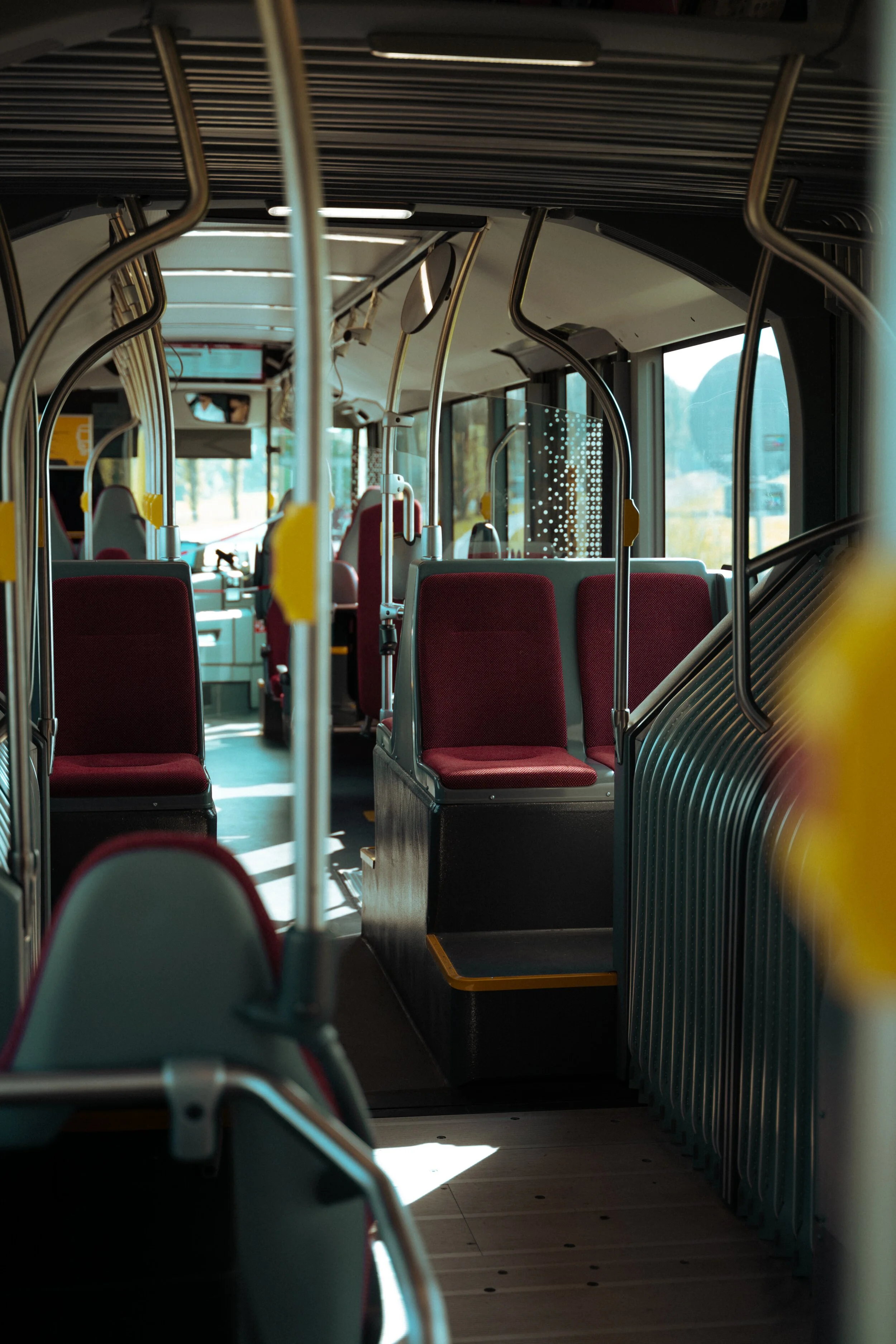 Photo of an empty bus in the Netherlands. Photo by Pieter Benjamin Nijs on Unsplash