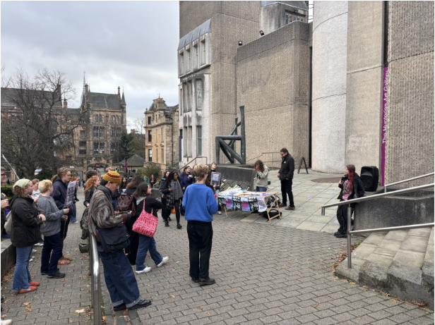 University of Glasgow students protest Trump election win