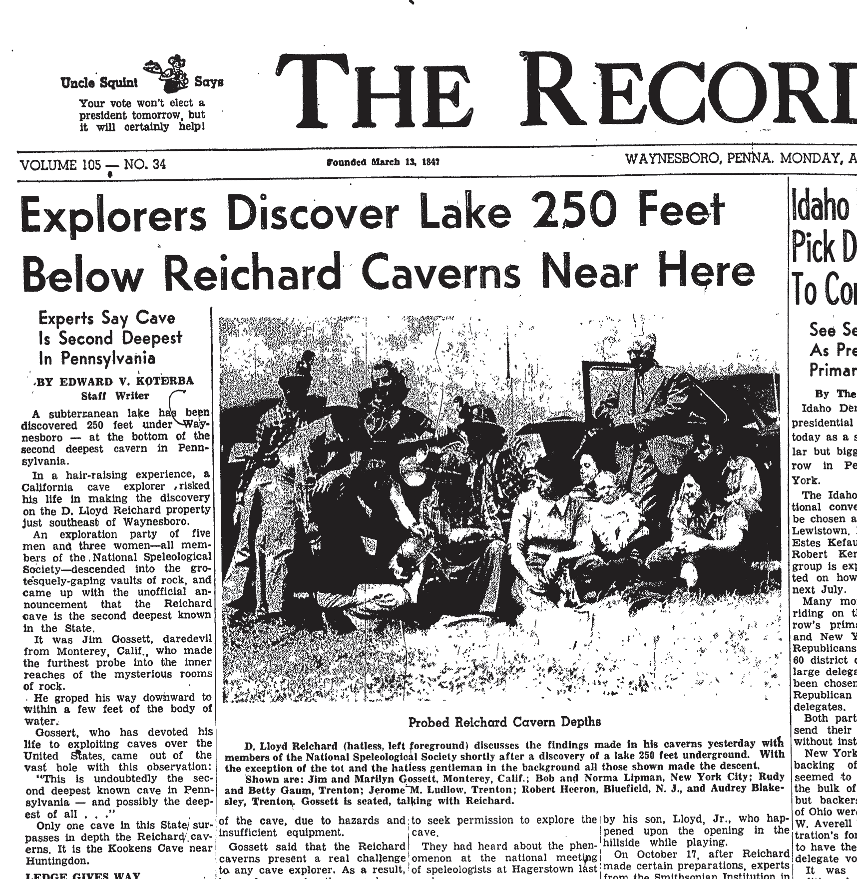 Cave Exploration under Waynesboro, PA