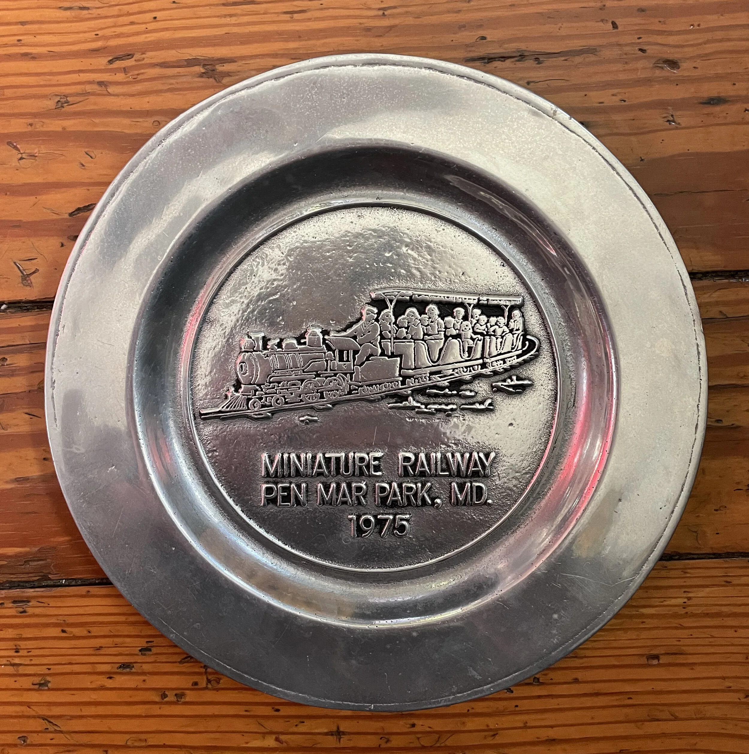 1975 Moul's Gift &amp; Card Shop Commemorative Mini Plate: Miniature Railway at Pen Mar Park