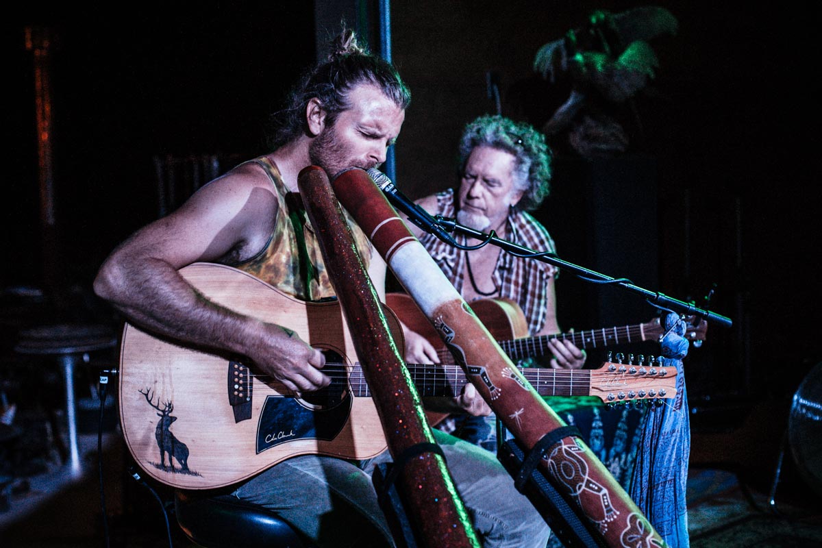Trevor with Robbi Robb joining in on a song from Trevor’s latest release.