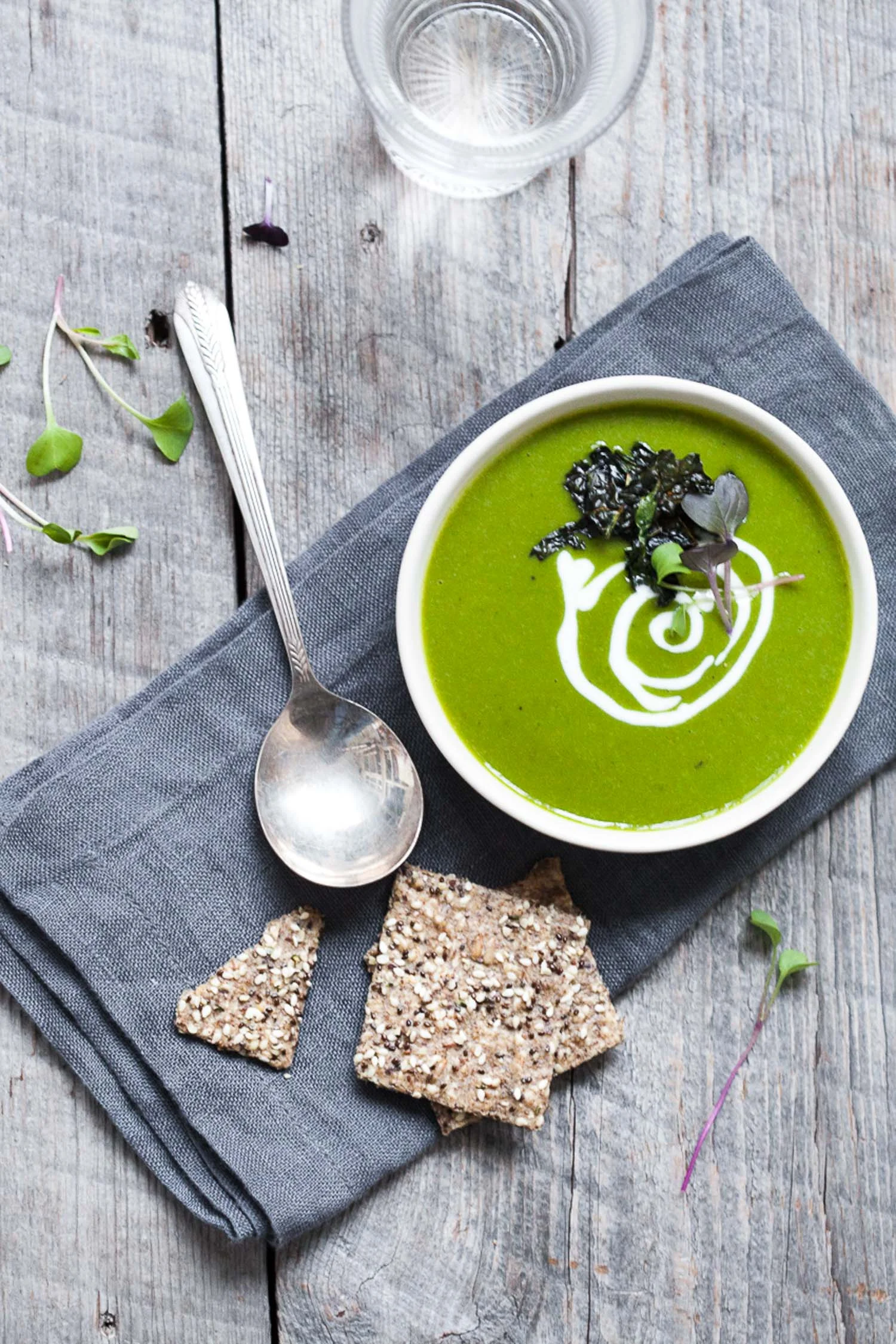 Kale & Potato Soup with Salt & Vinegar Crispy Kale - 80twenty