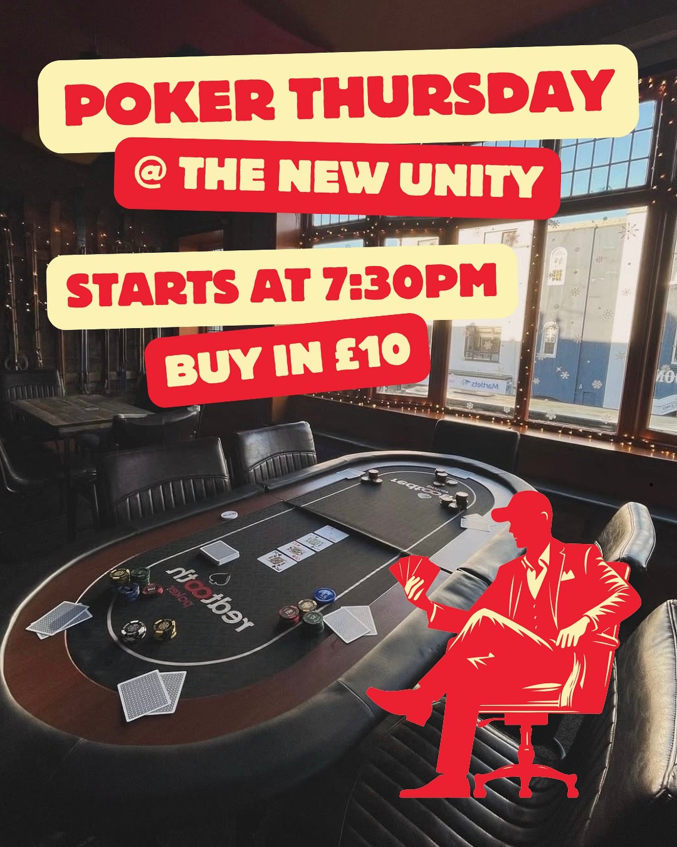 Come join our Redtooth poker evening @ 7:30 on Thursdays ♣️
#brighton #brightonpubs #poker #redtoothpoker