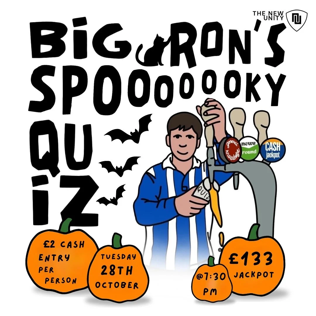 BIG RON’S HALLOWEEN QUIZ 🎃 28TH OCTOBER @ 7:30
£133 JACKPOT UP FOR GRABS, PERFECT TO SPEND THIS HALLOWEEN WEEKEND
PINTS FROM £4.75 ALL NIGHT!
🥇£40 BAR TAB
🥈MYSTERY BOX
🥉SWEET TREATS
FANCY IT? DM TO BOOK A TABLE 👻
#br