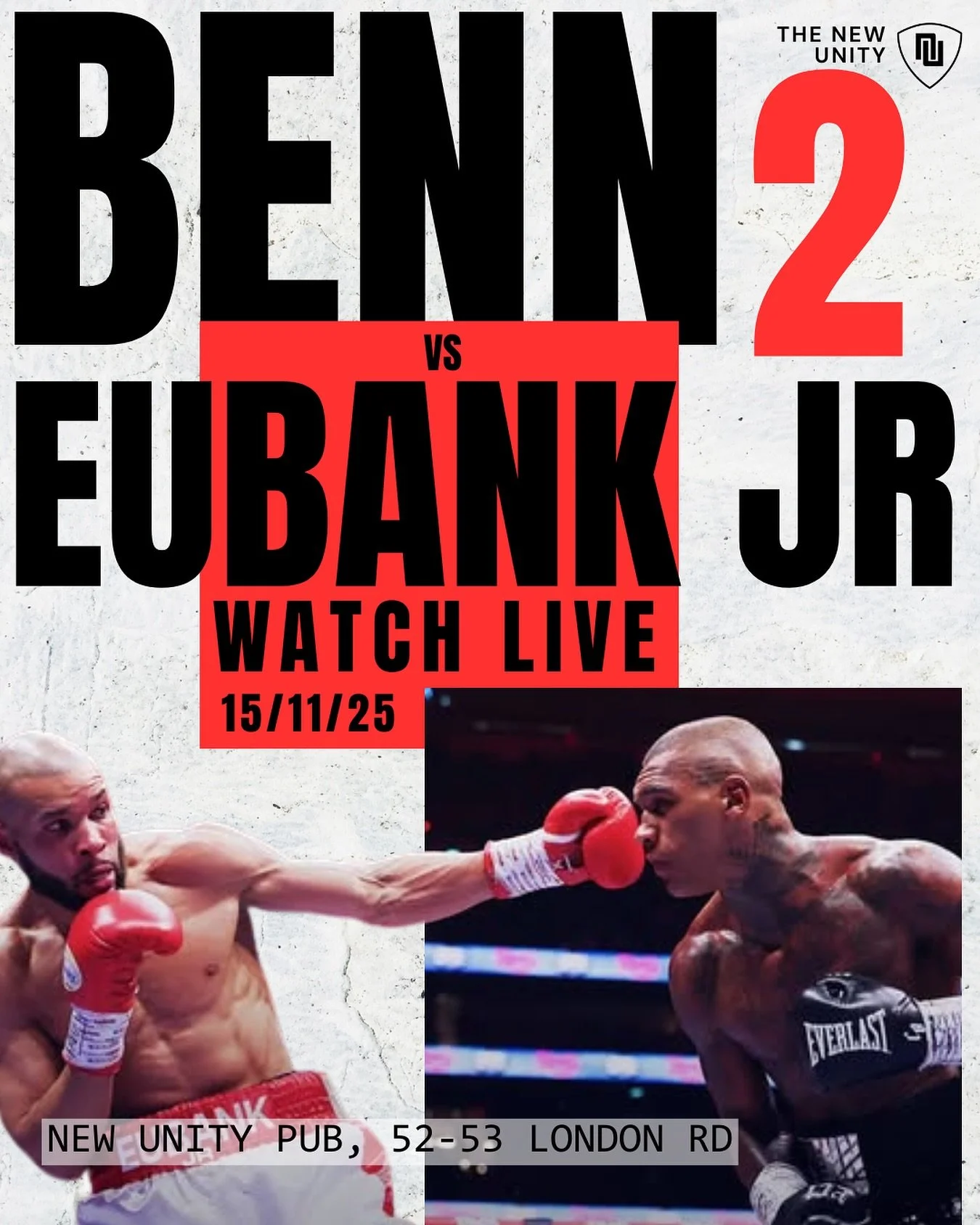 Eubank Jr vs Benn 2 - the rivalry continues LIVE on our big screens! 

🗓️ Saturday 15th November 

No bookings - walk-ins only, so make sure you get down early to grab your spot! 🥊

First come, first served. Let&rsquo;s make it a good one! 

#brigh