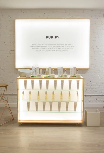 Skincare launch press event space