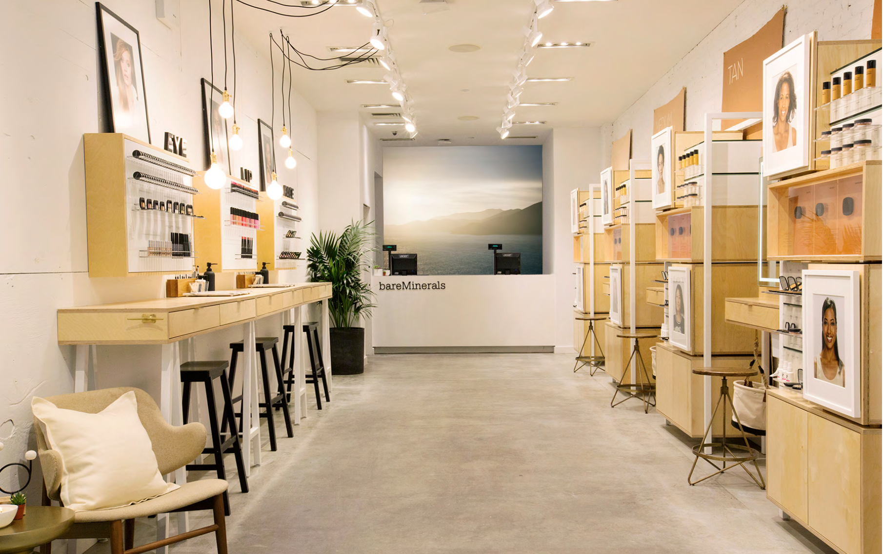 bare minerals soho shade shop, new york store design: amanda thevenot