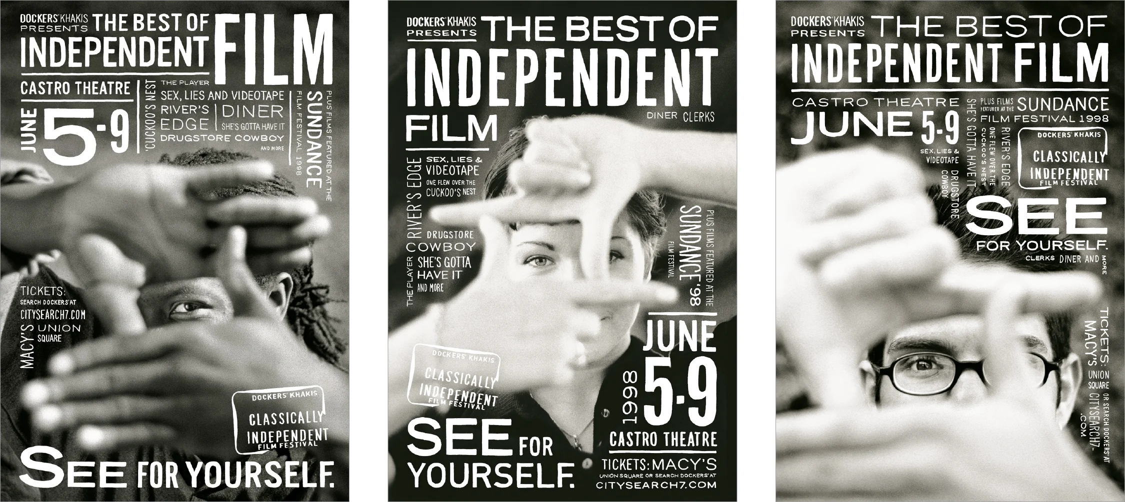 Dockers Film Festival Posters Agency: FCB San Francisco Photographers: William Claxton, Lars Toppleman