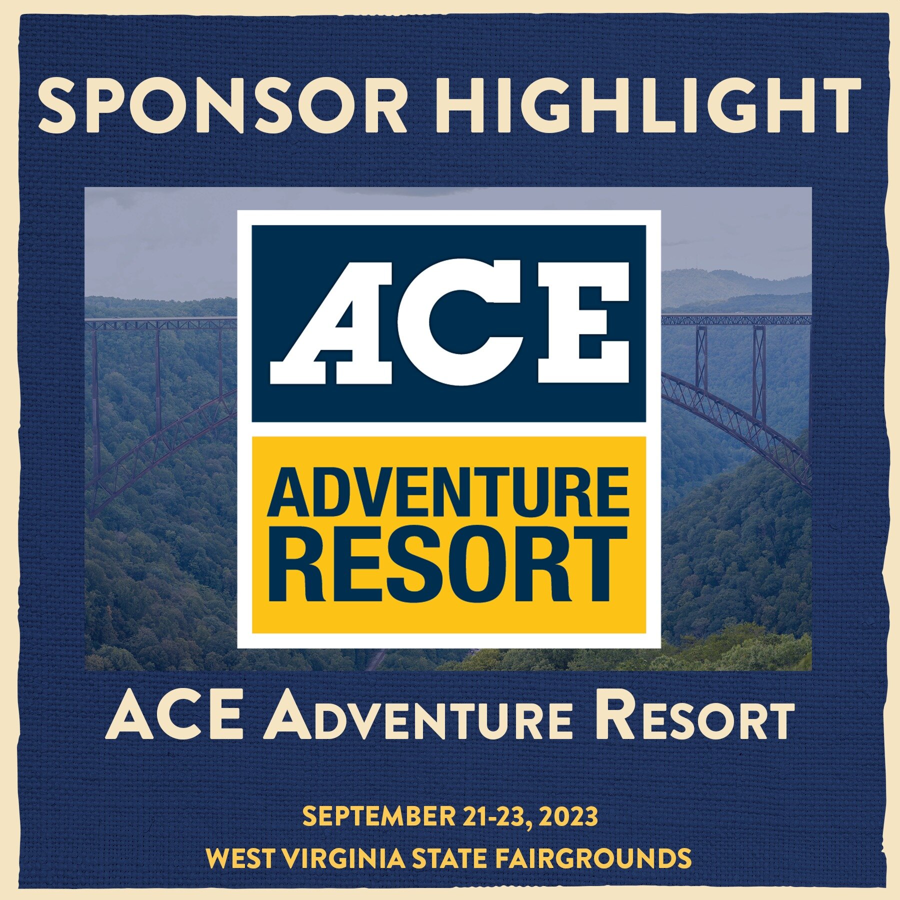 A big thank you to @aceadventureresort for sponsoring us again this year!

ACE Adventure Resort is an outdoor adventure destination based in New River Gorge. They offer a wide range of activities from whitewater rafting to zipline tours and more! For