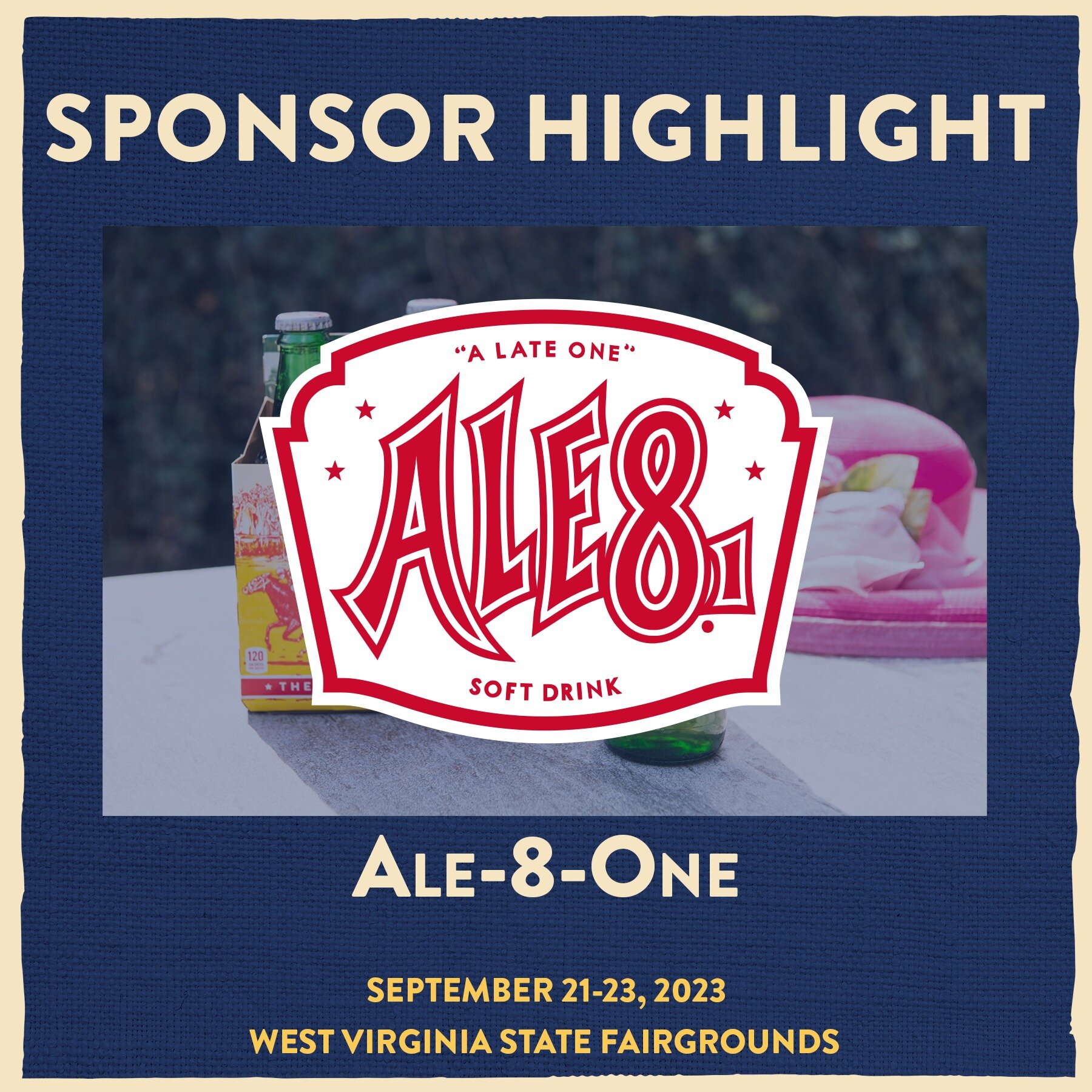 A big thank you to @ale8one for sponsoring us again this year!

Ale-8 is graciously supplying us with a few truckloads of their soda! For those who don&rsquo;t know, Ale-8 is an icon of Kentucky culture, being the only soda invented in the Bluegrass 