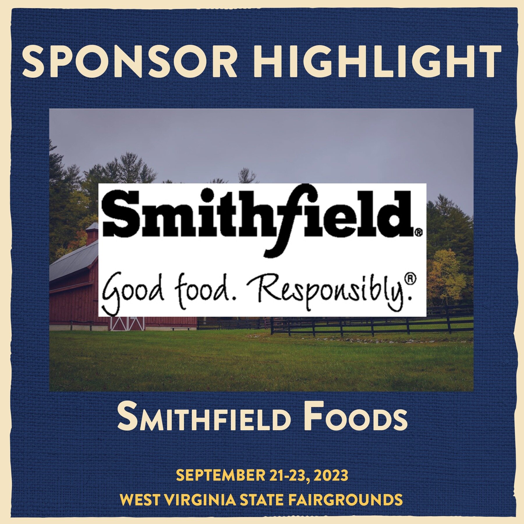 Big thank you to @smithfieldfoods  for sponsoring us this year! 

Smithfield will be providing meat to feed the artists, staff, and volunteers this year!

Founded in 1936 in Smithfield, Virginia, Smithfield was created by people who lived for the lov