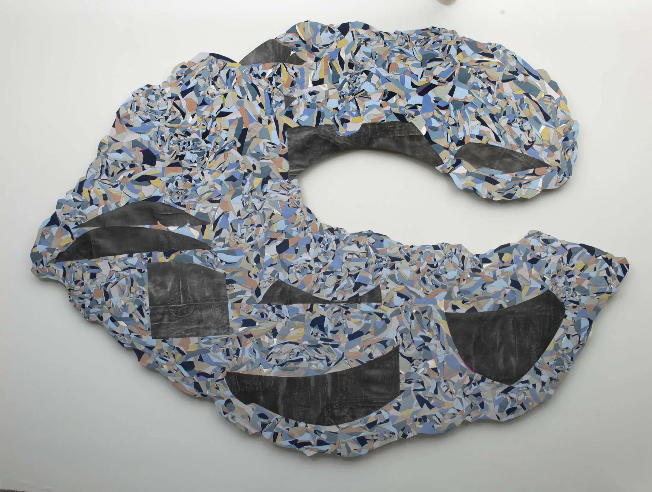 Untitled, hanji, graphite, silk, paper, 103.5 x 80 inches, 2024