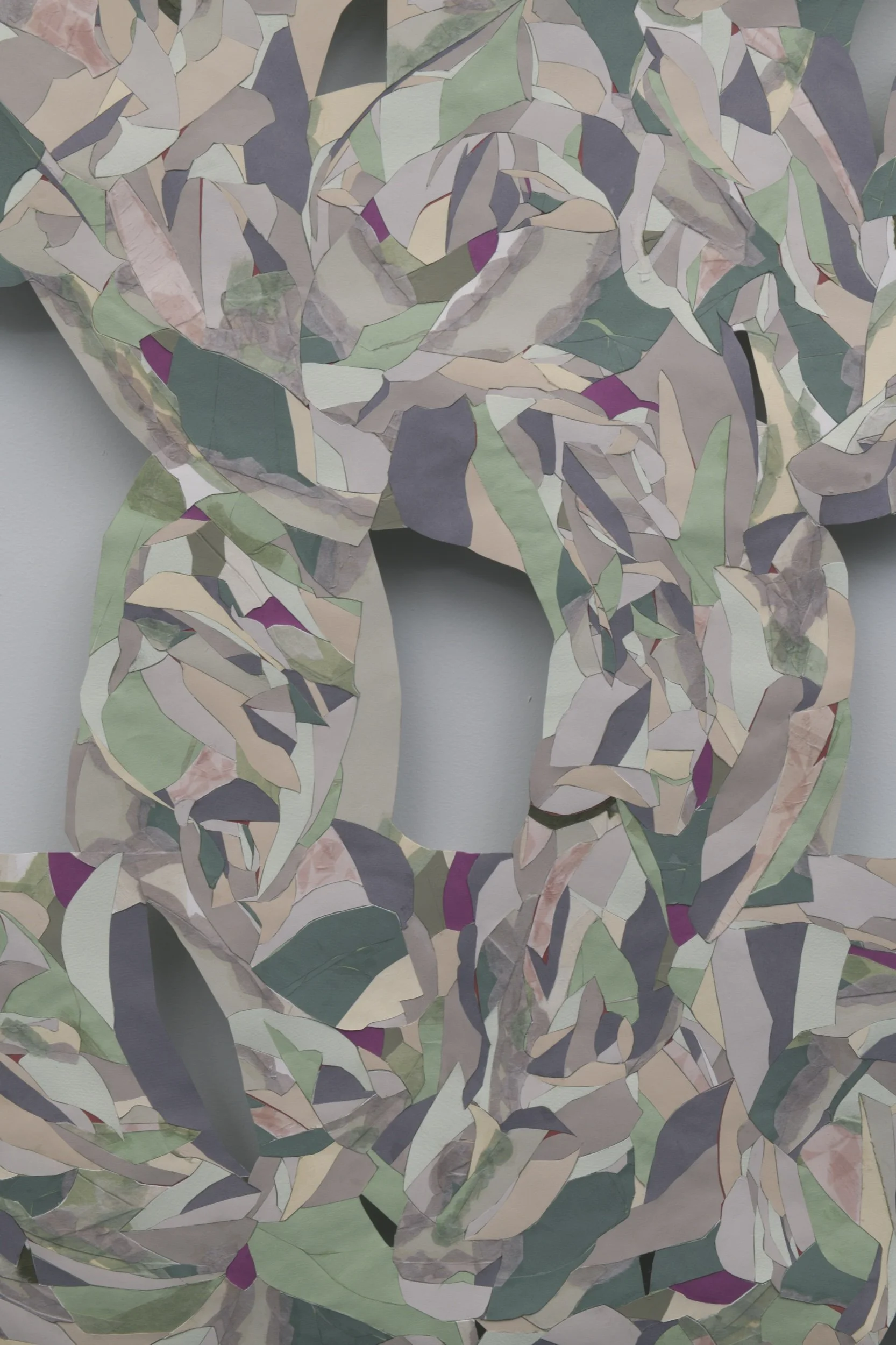 Votive II, hanji, graphite, silk, paper, 48 x 36 inches, 2025 (detail)