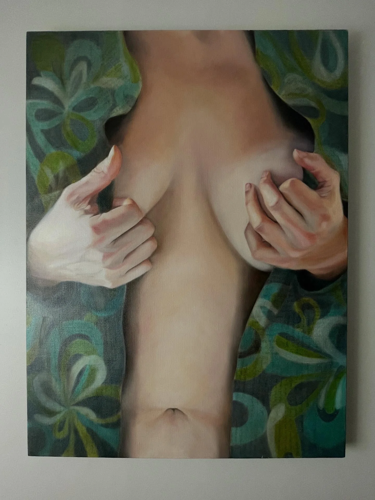 Her Self. 
Mixed media on canvas wrapped panel. 
Nfs
